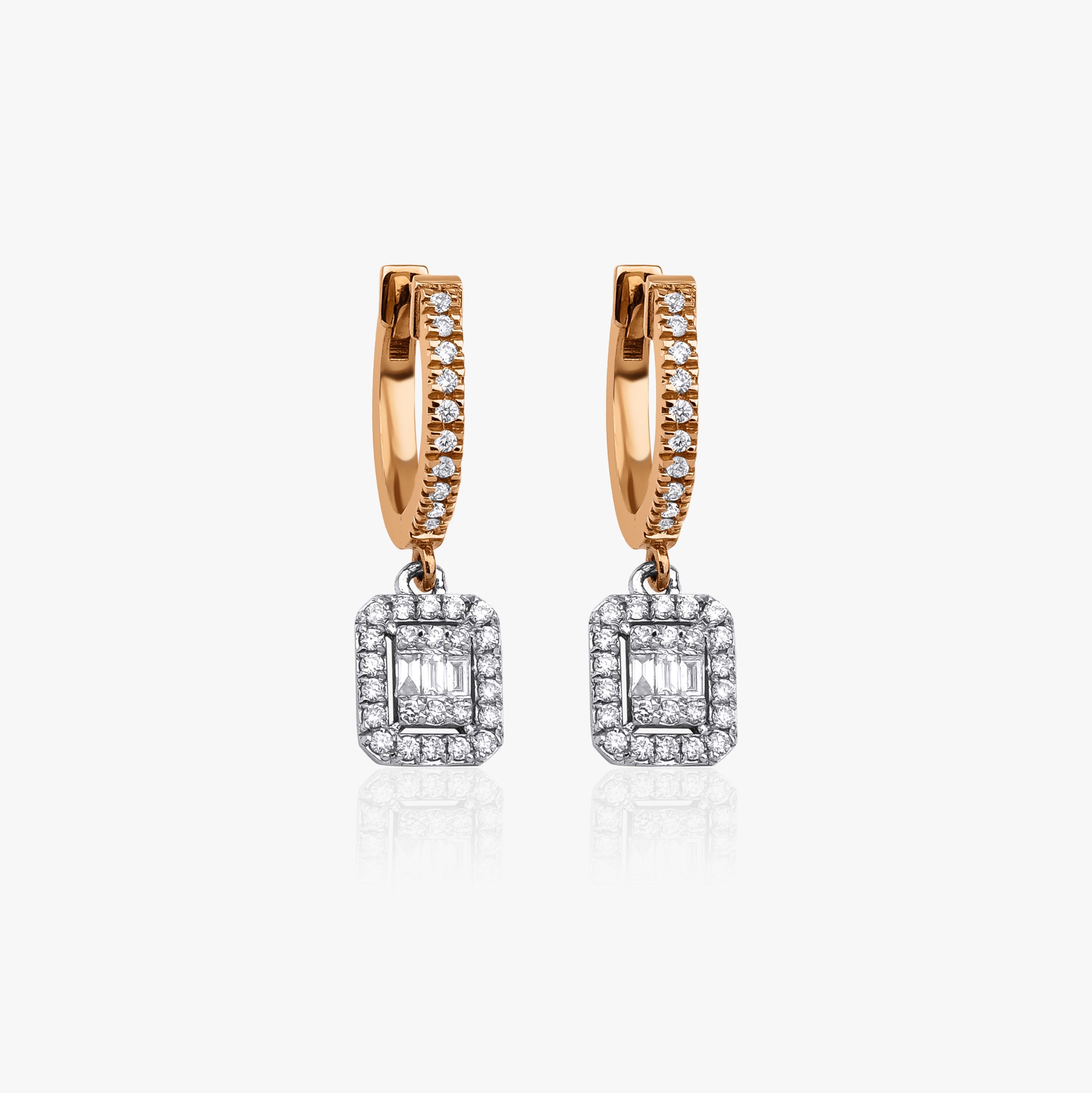 Diamond Dangle Earrings in 14K Gold