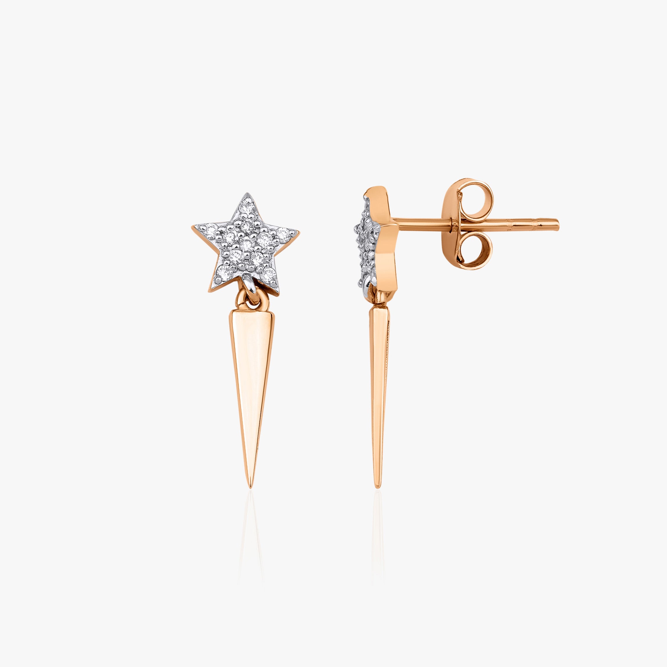 Single Falling Star Diamond Stud