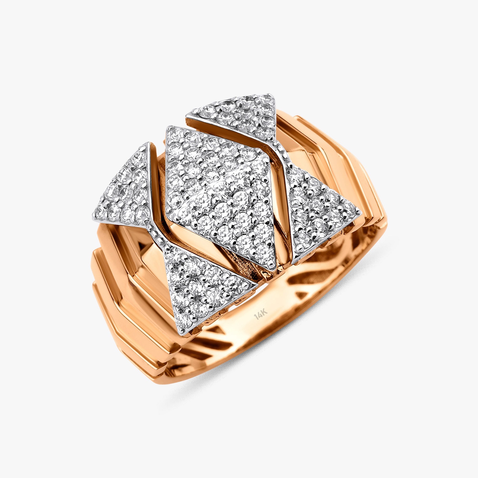 Diamond Dome Ring in 14K Gold