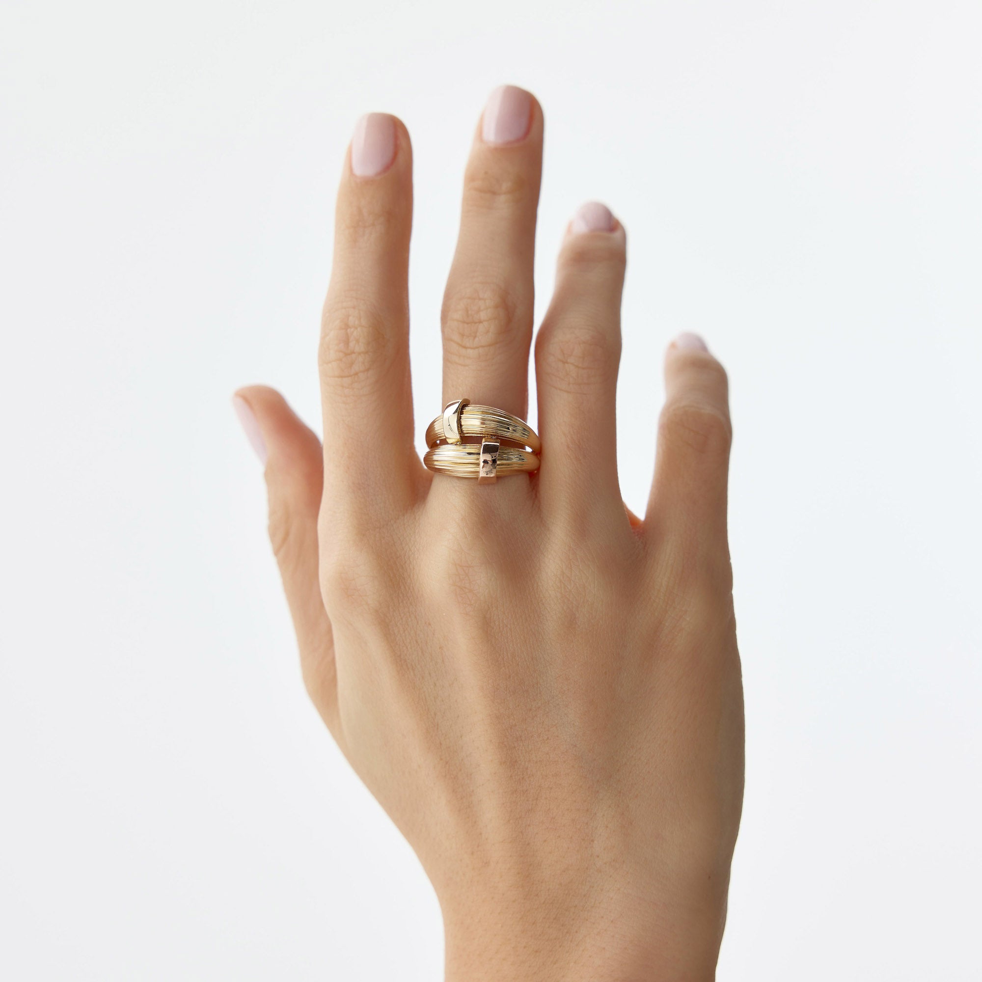 Two Tone Forever Together Ring in 14K Gold