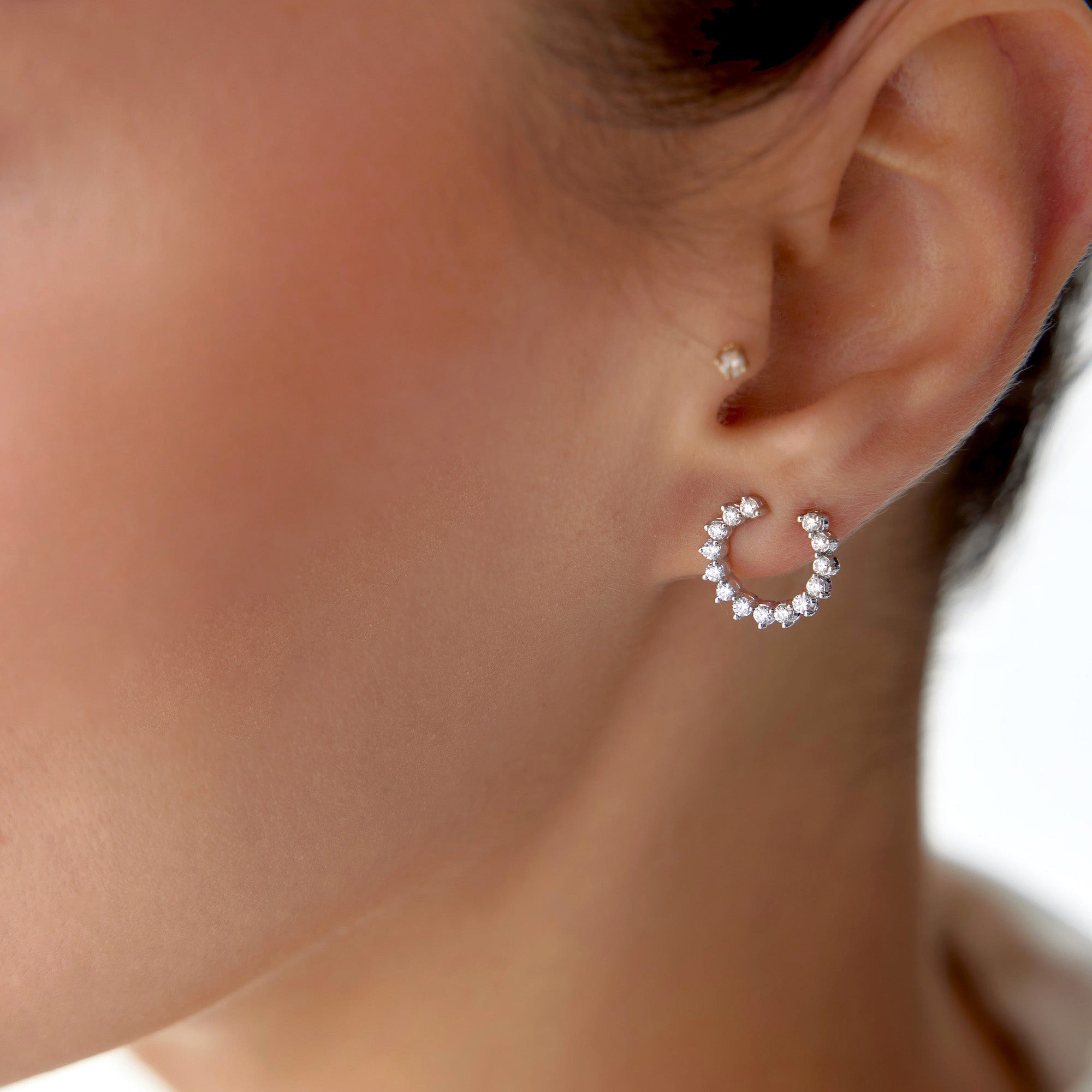 Eternal Winter Sun Diamond Earrings Available in 14K and 18K Gold