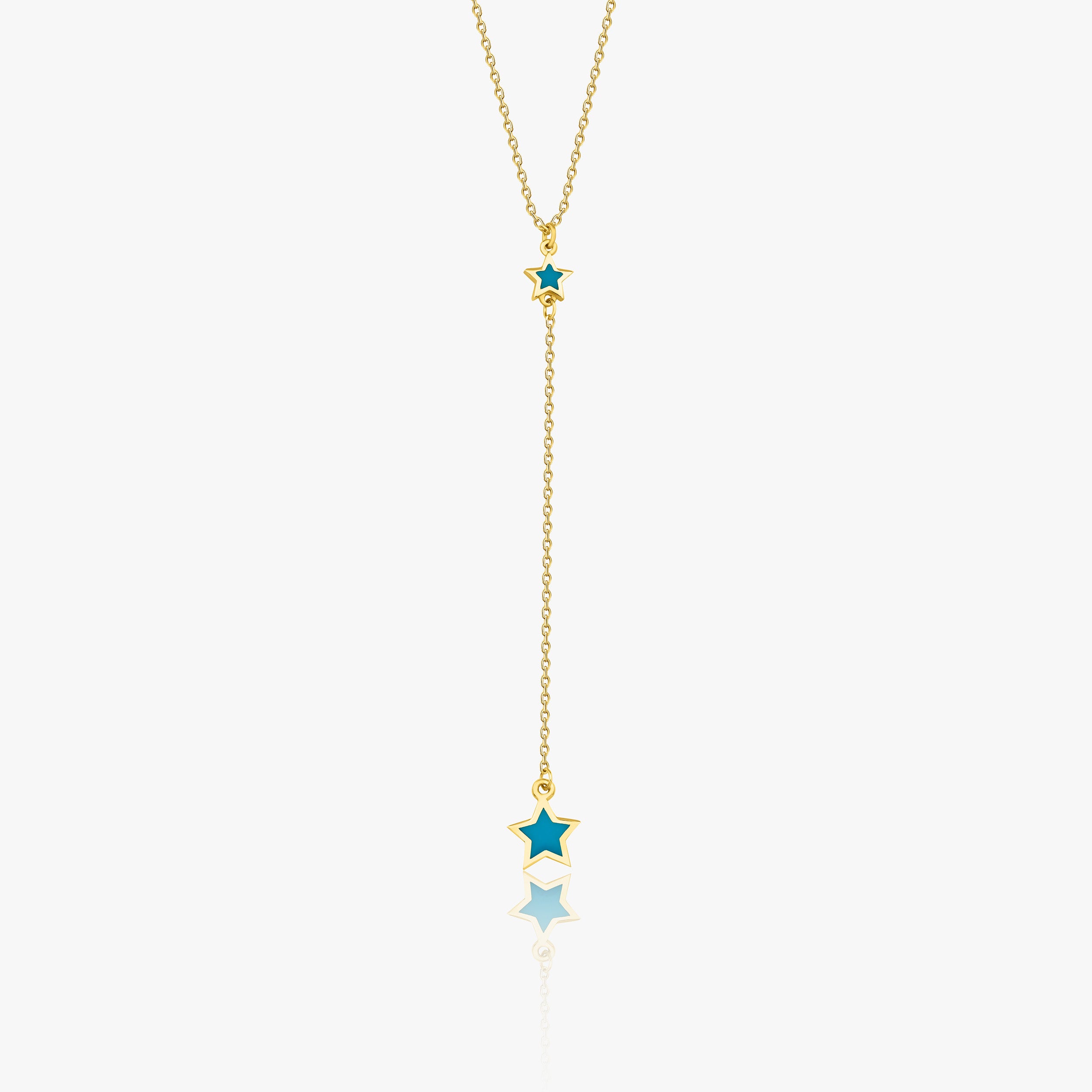 Star Lariat Necklace in 14K Gold