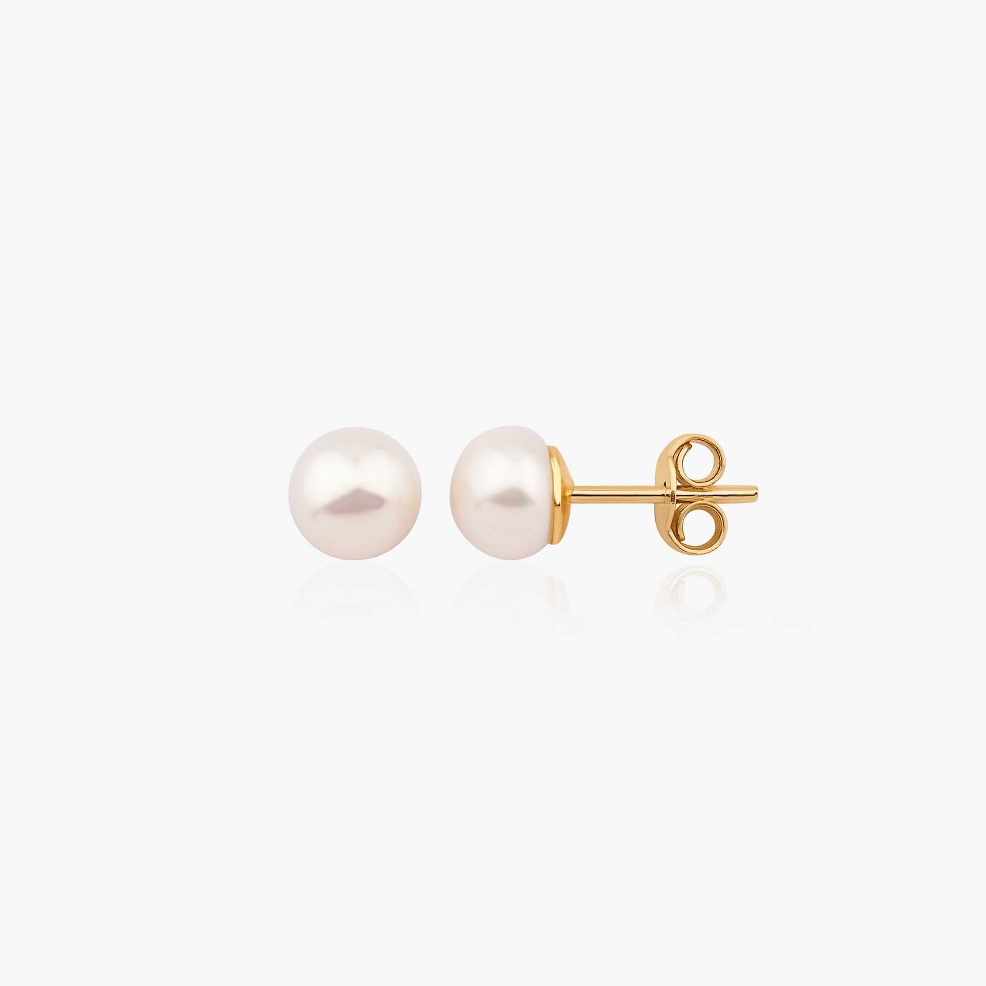 Pearl Studs in 14K Gold