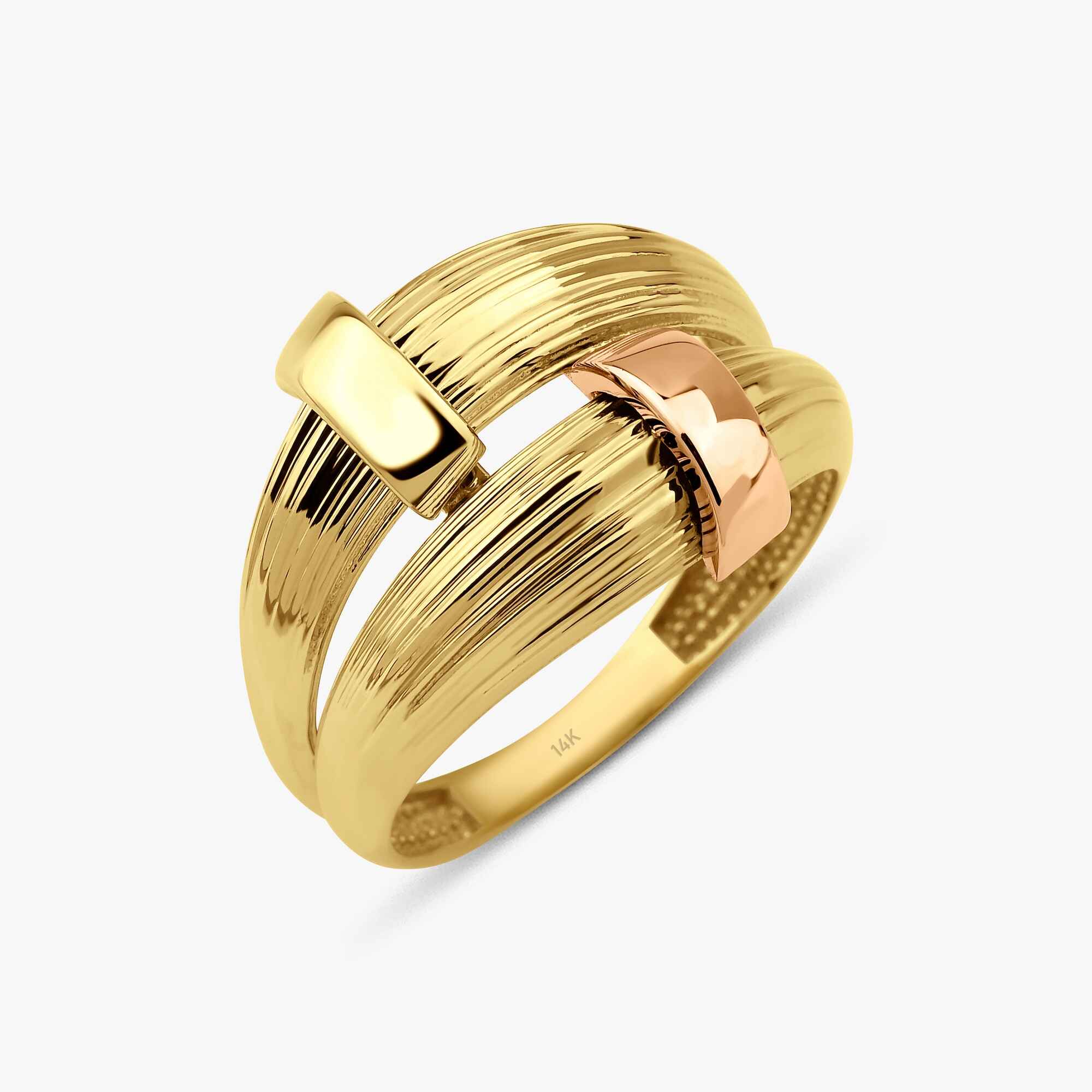 Two Tone Forever Together Ring in 14K Gold