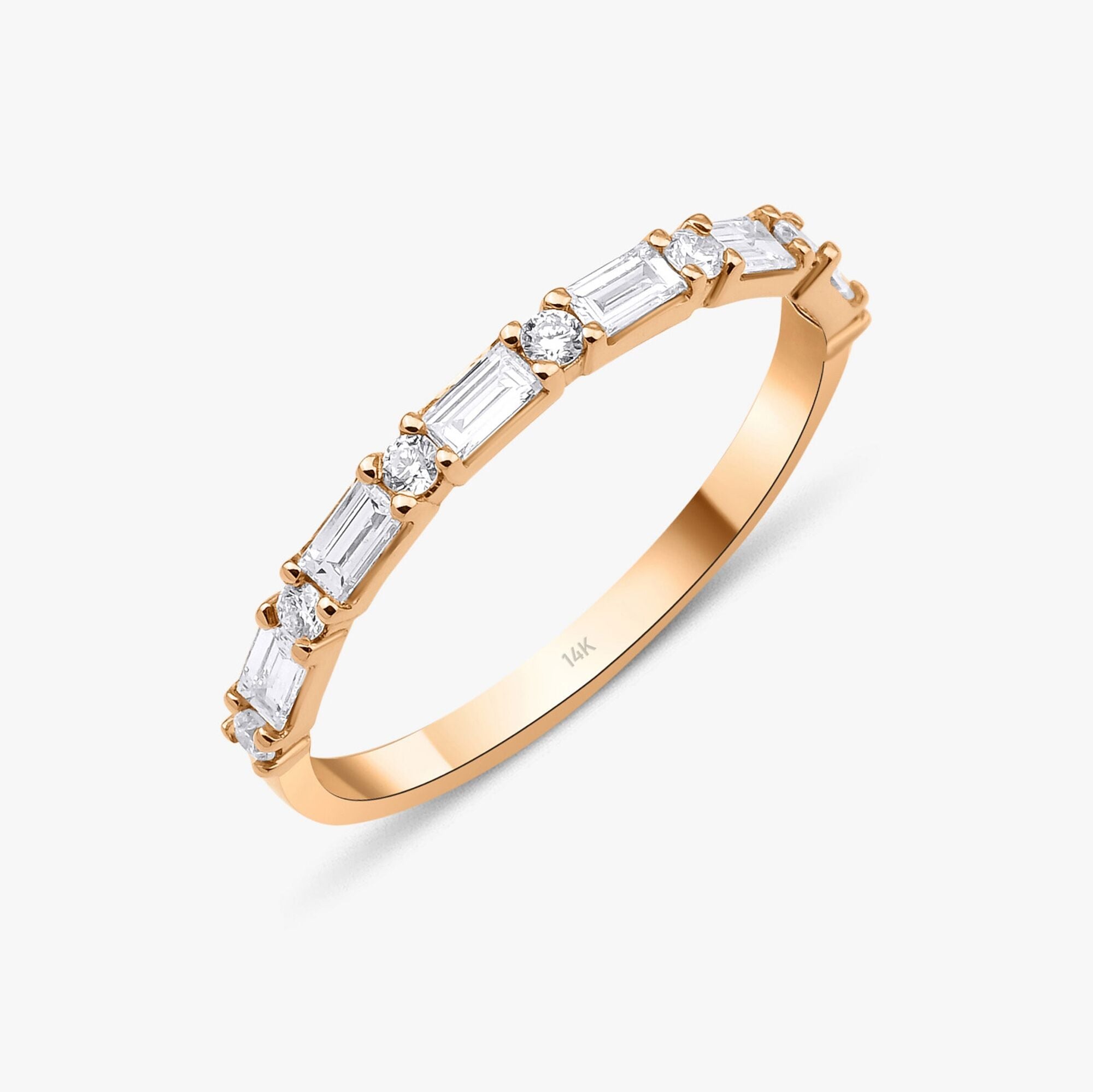 Diamond Half Eternity Ring in 14K Gold