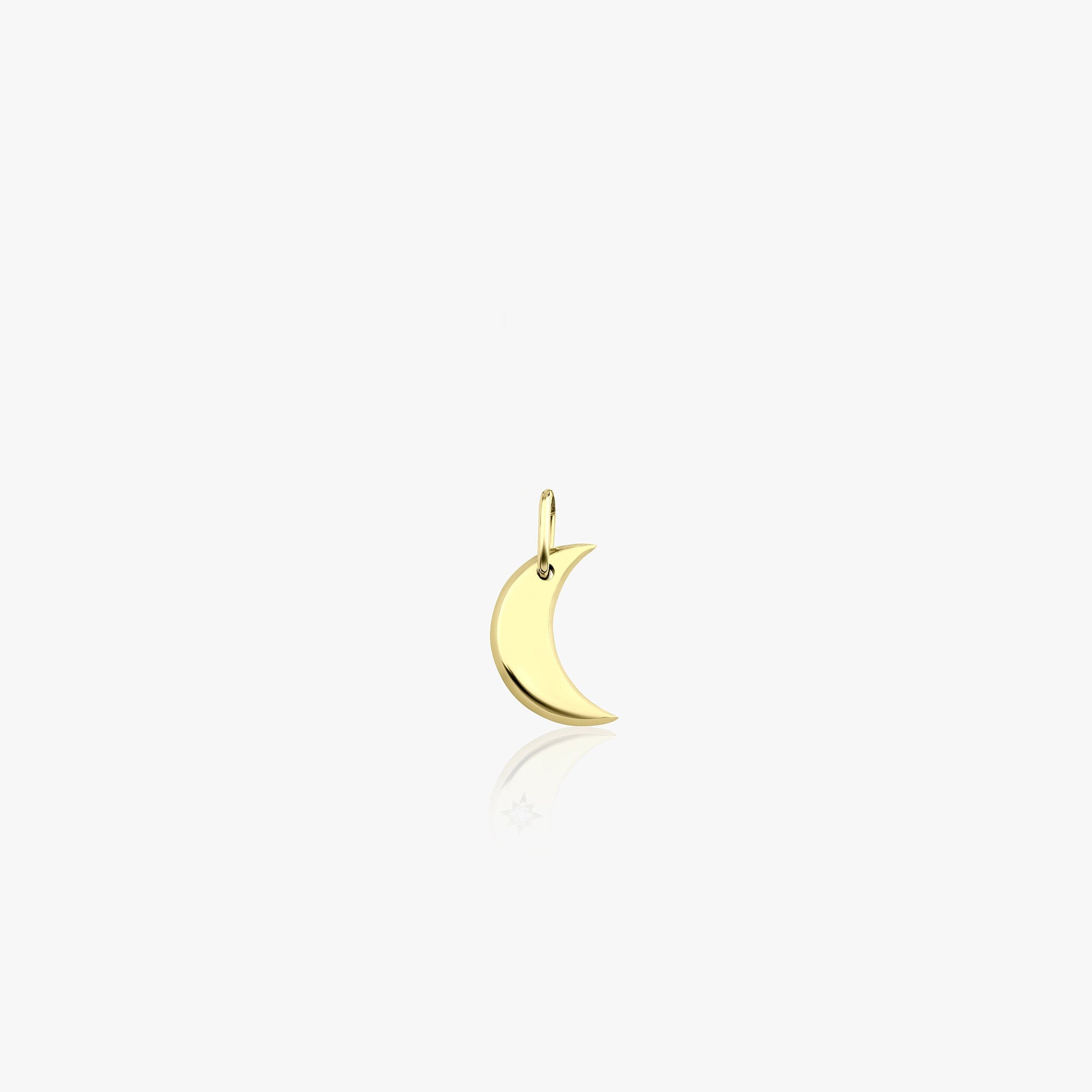 Mini Crescent Charm in 14K Gold