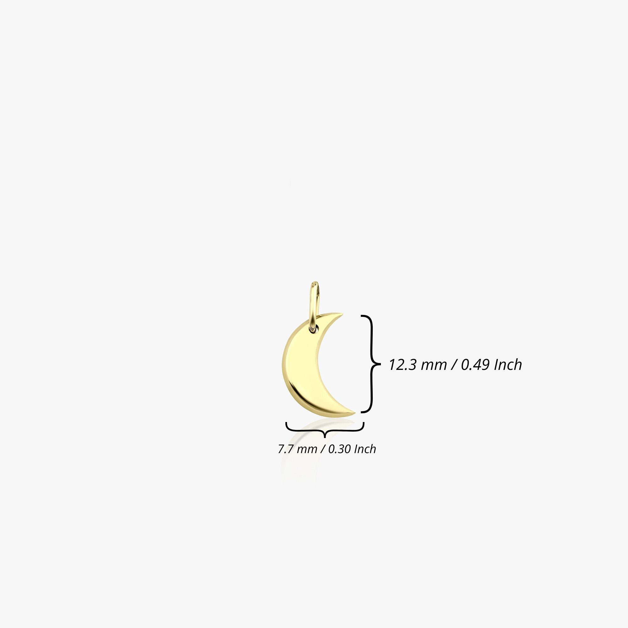 Mini Crescent Charm in 14K Gold