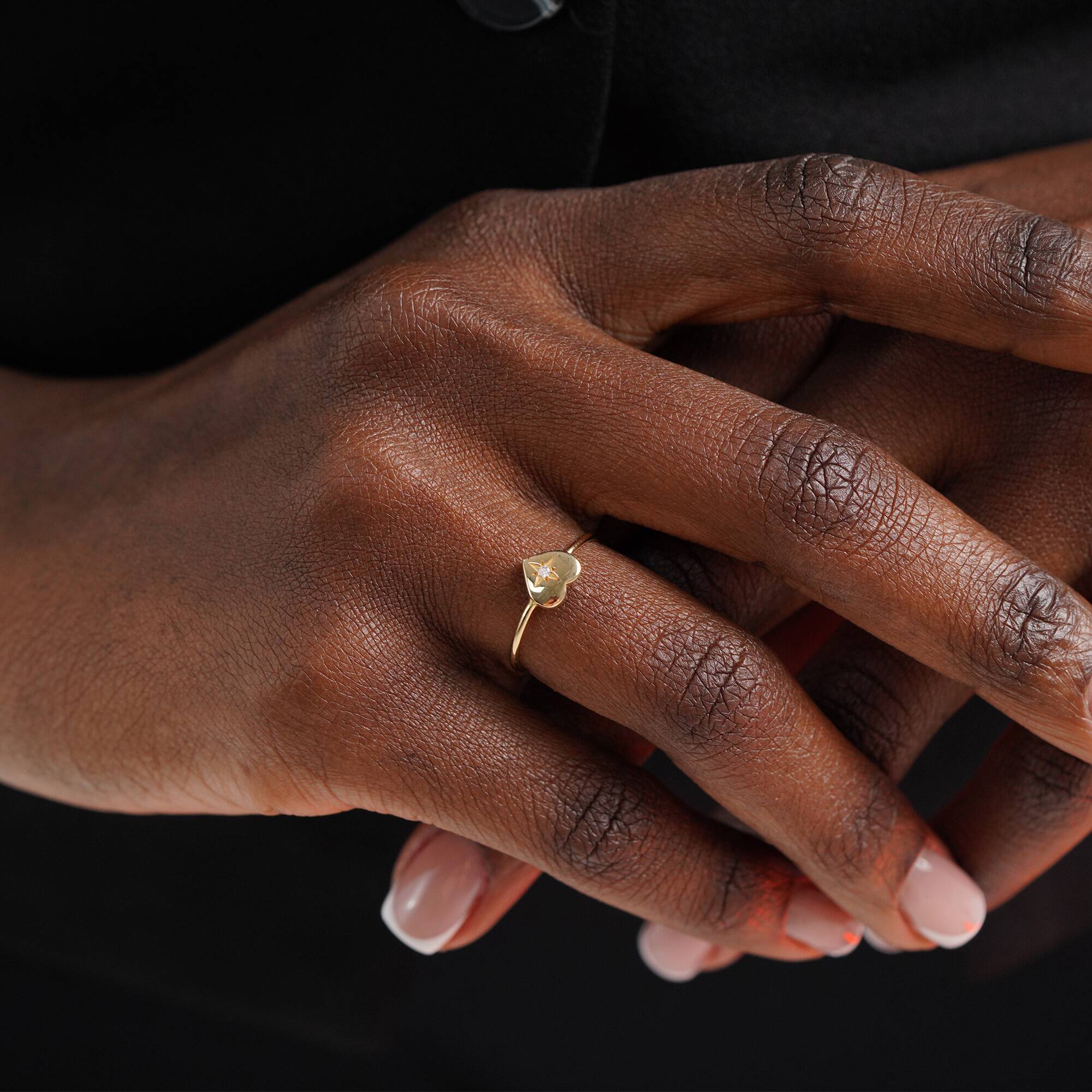 Diamond Mission Statement Ring in 14K Gold