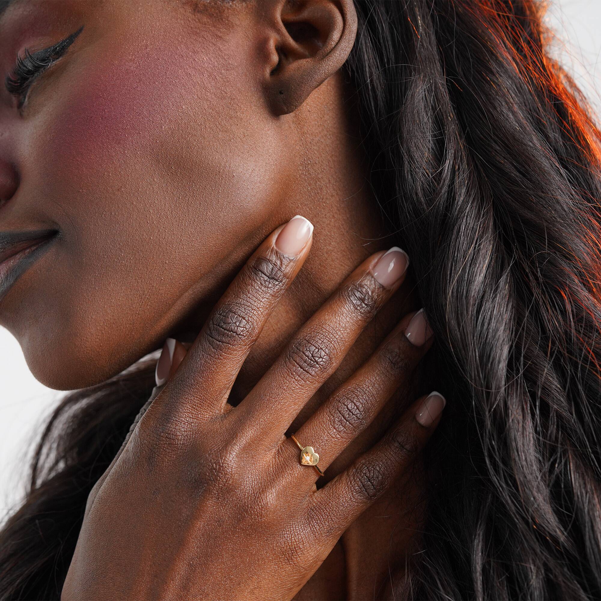 Diamond Mission Statement Ring in 14K Gold