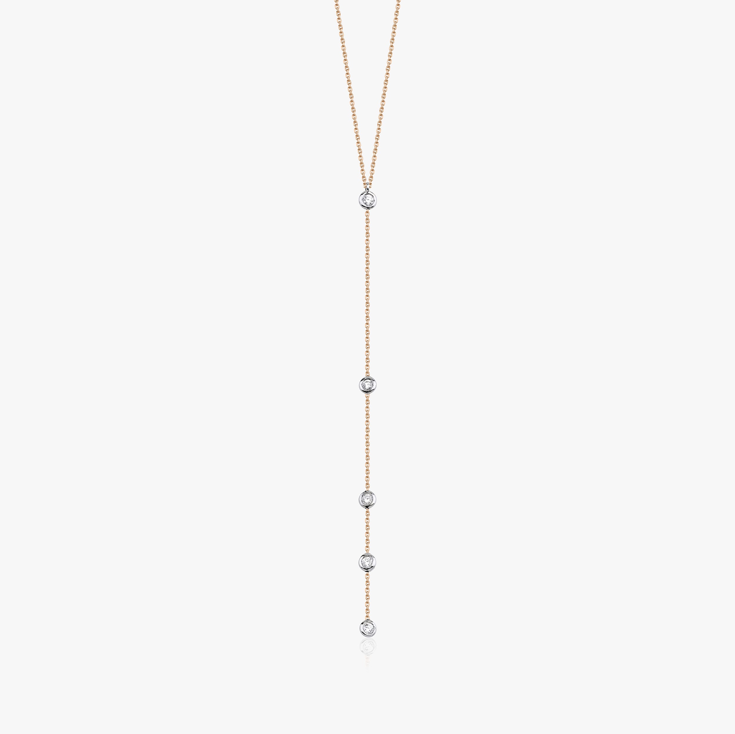 Diamond Lariat Necklace Available in 14K and 18K Gold