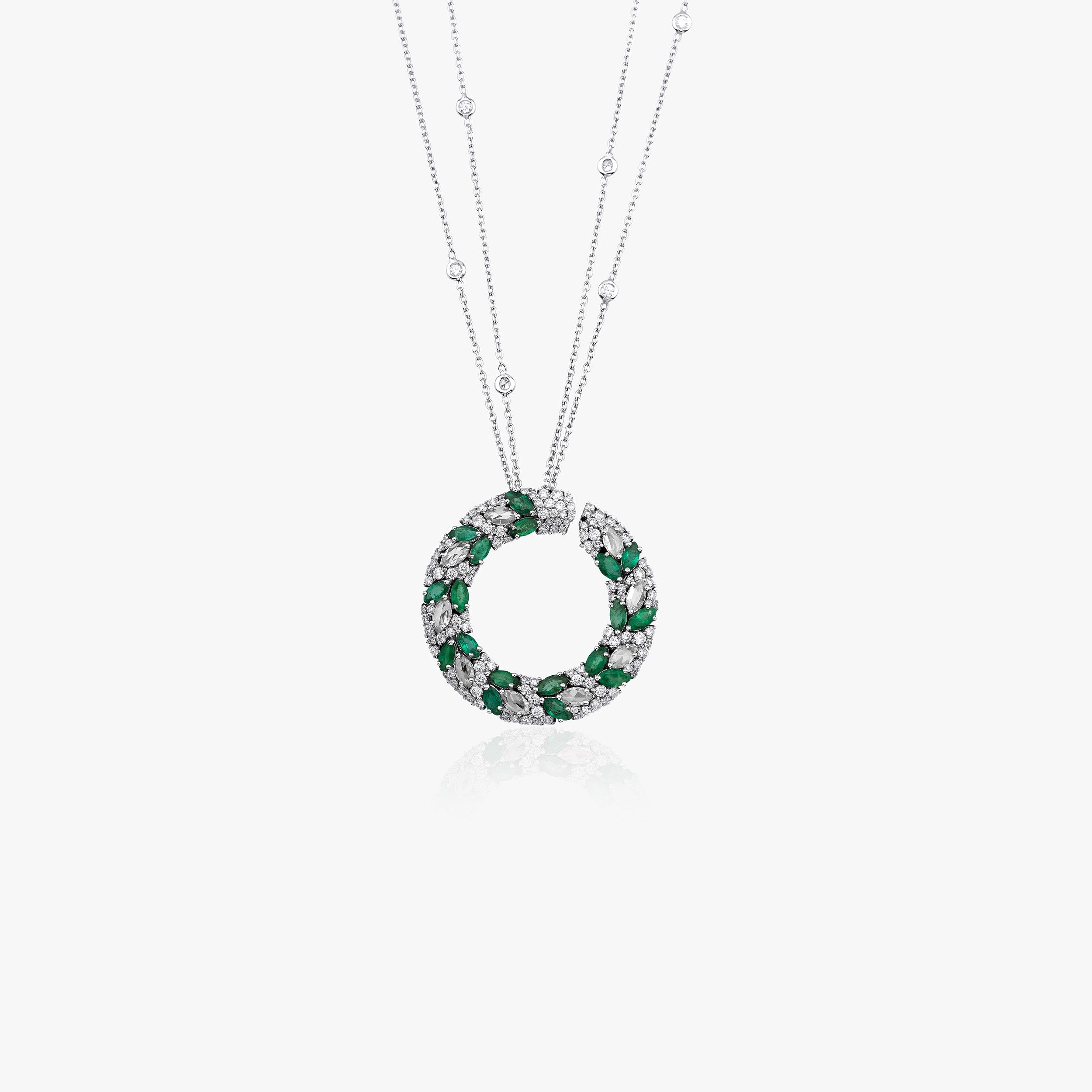 Eternal Emerald and Diamond Necklace