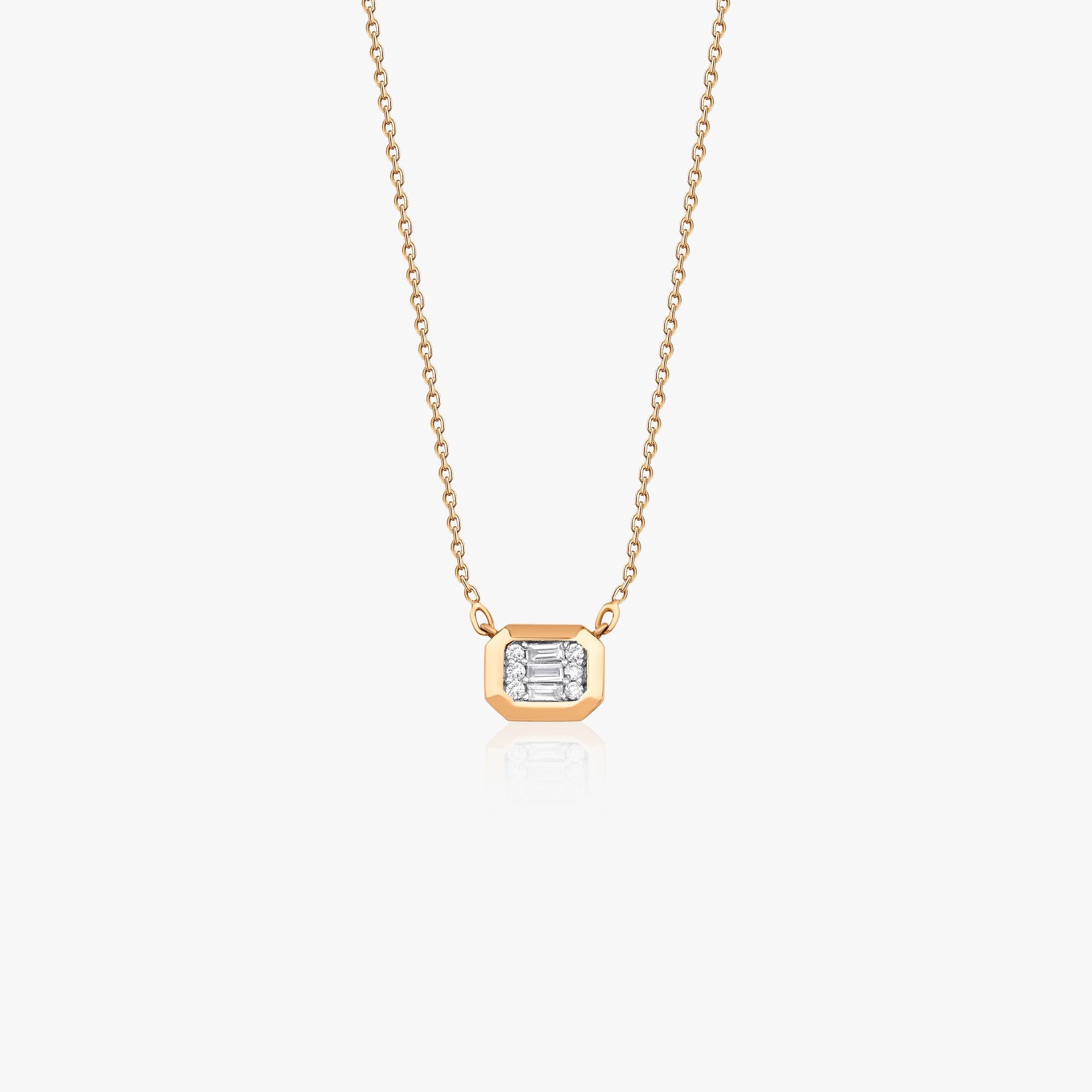 Minimal Baguette Diamond Necklace