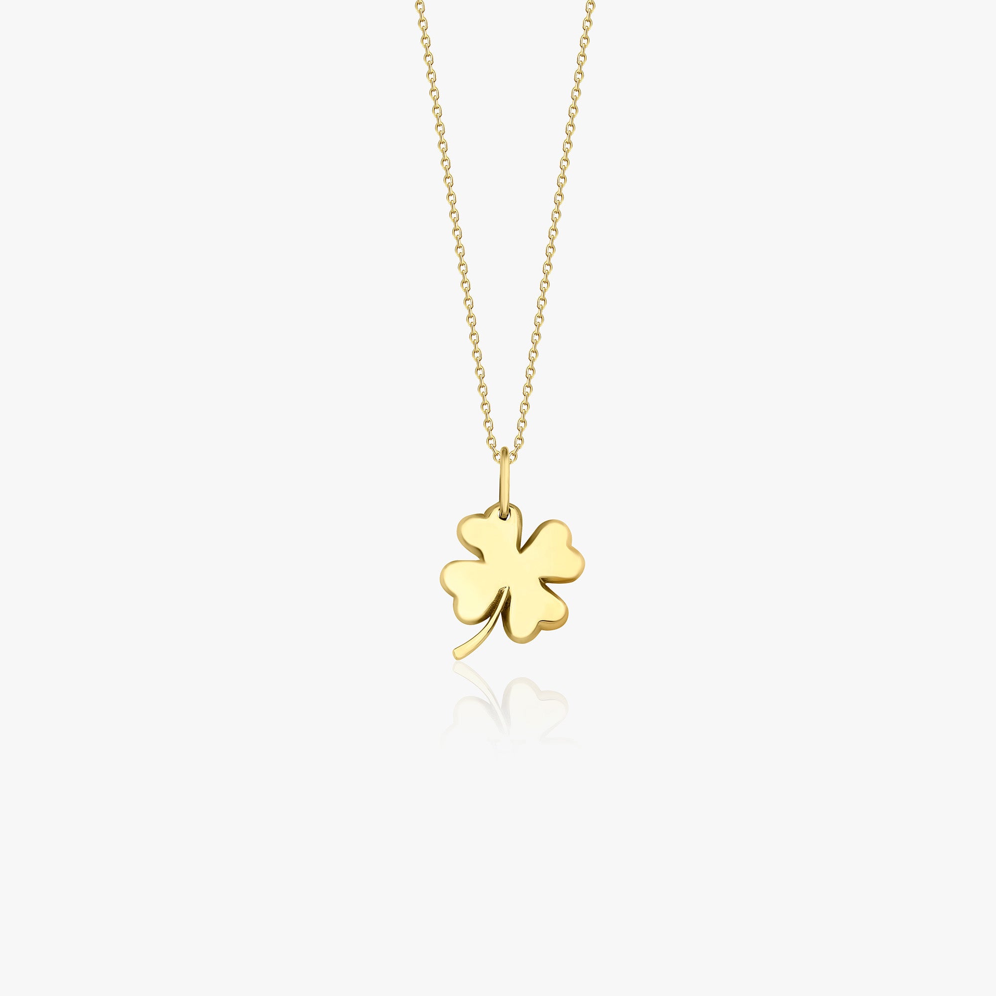 Four Leaf Clover Pendant Necklace in 14K Gold