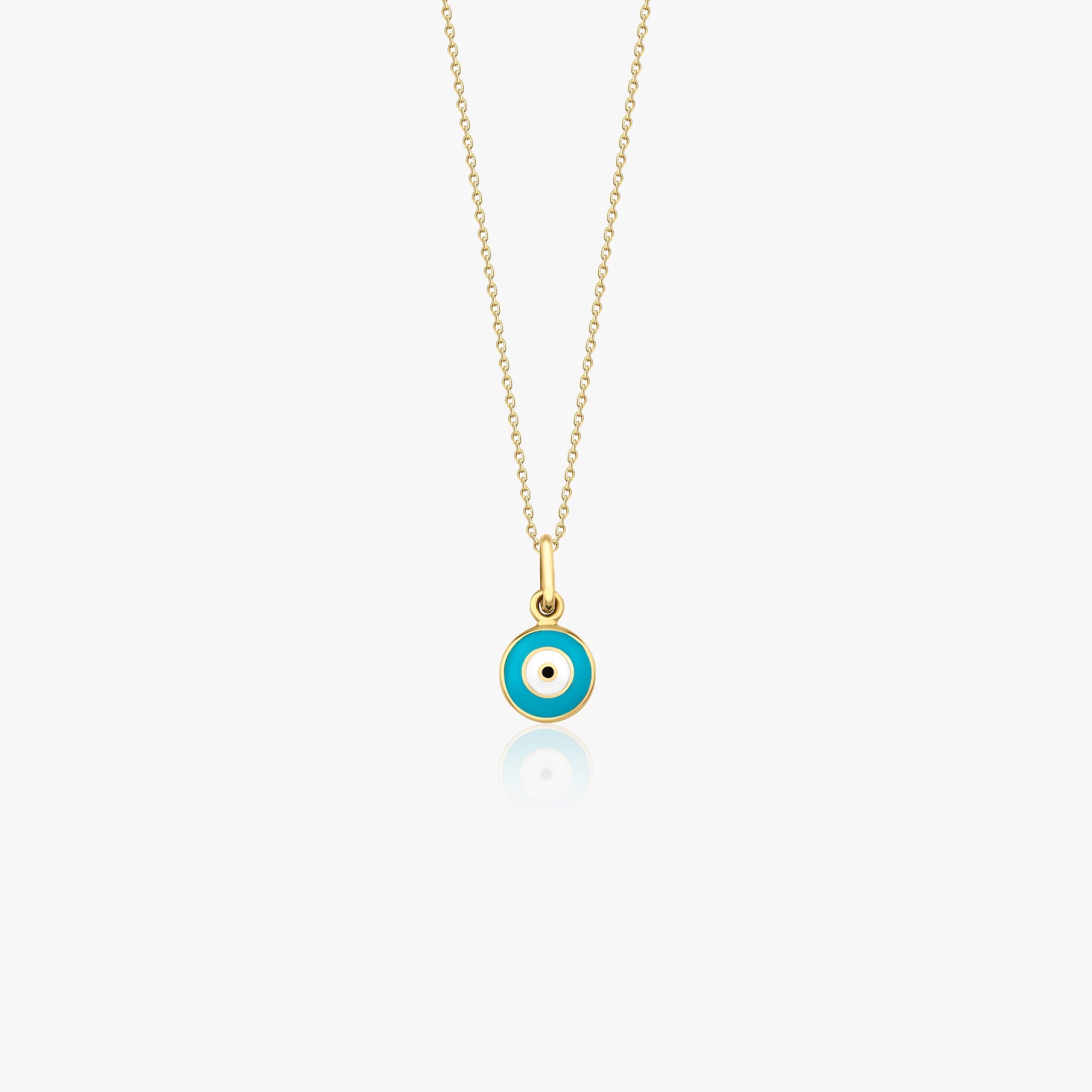 Tiny Turquoise Evil Eye Necklace