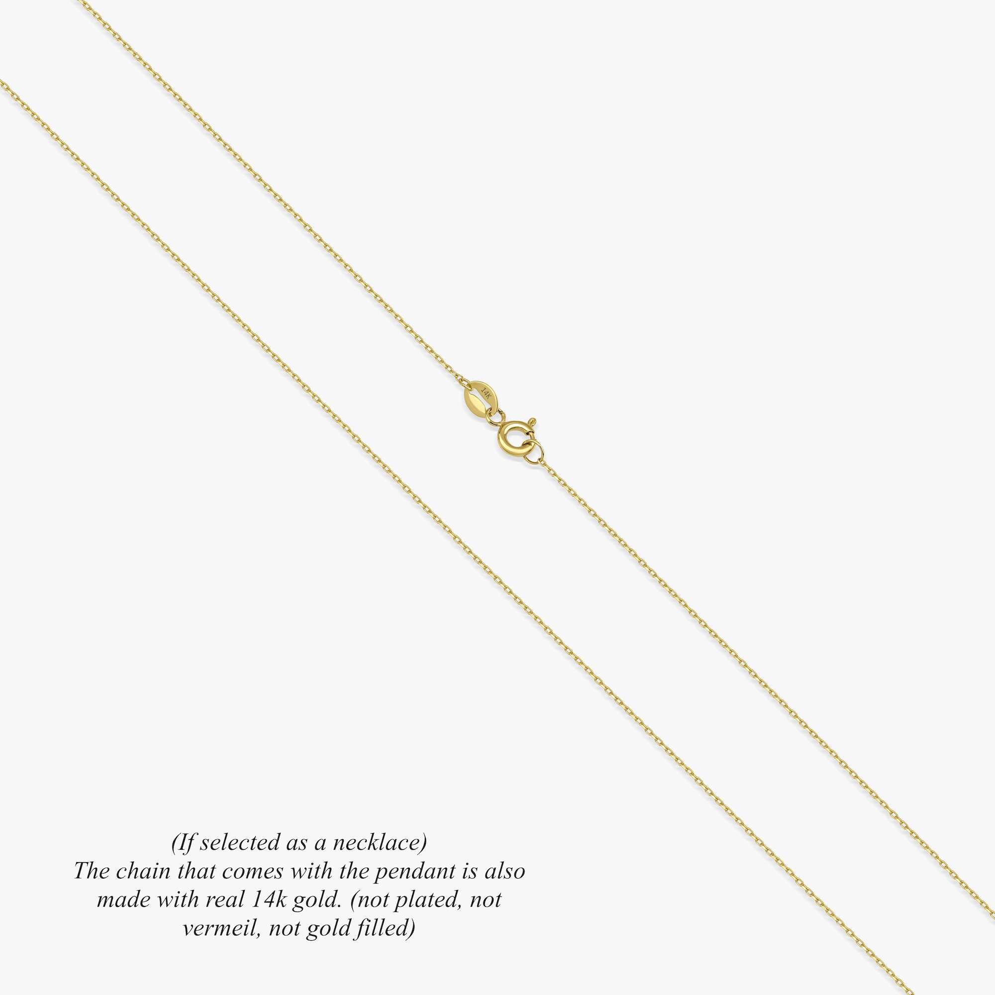 14K Gold Red Enamel Heart Pendant Necklace
