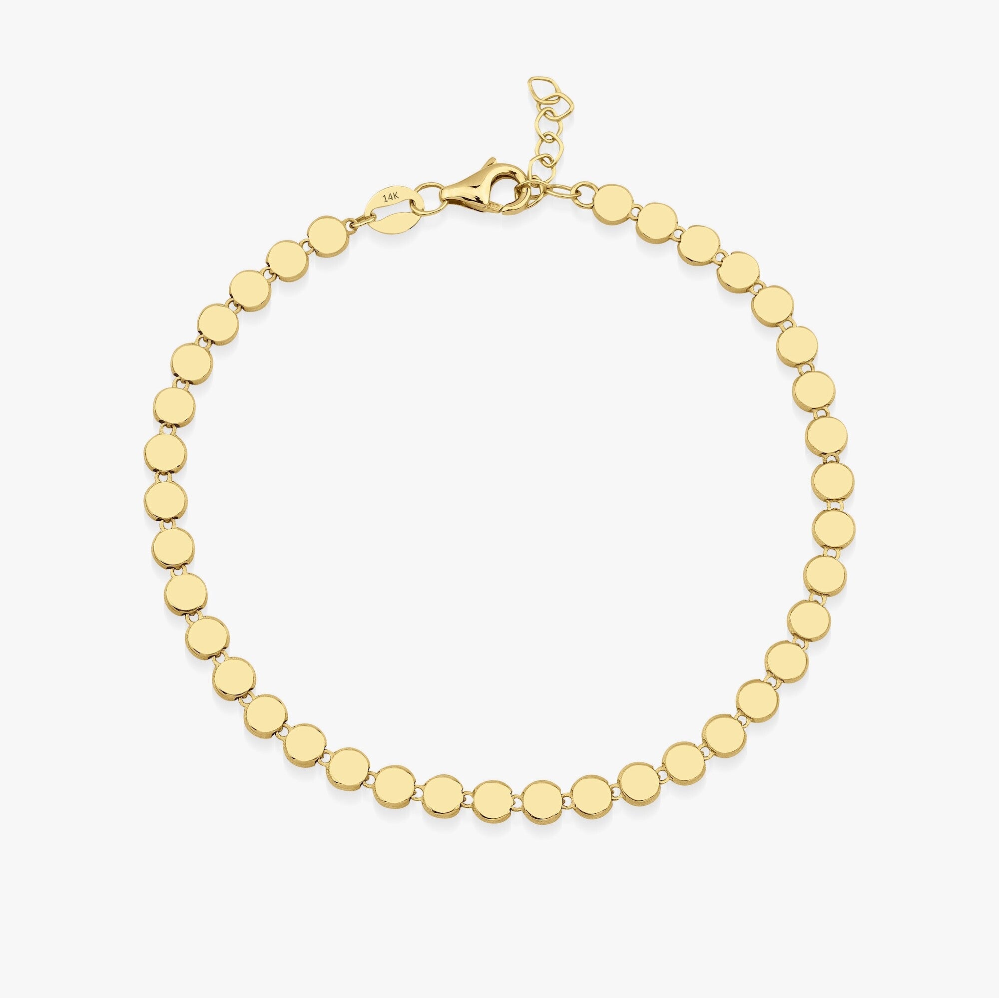 14K Gold Circle Chain Bracelet