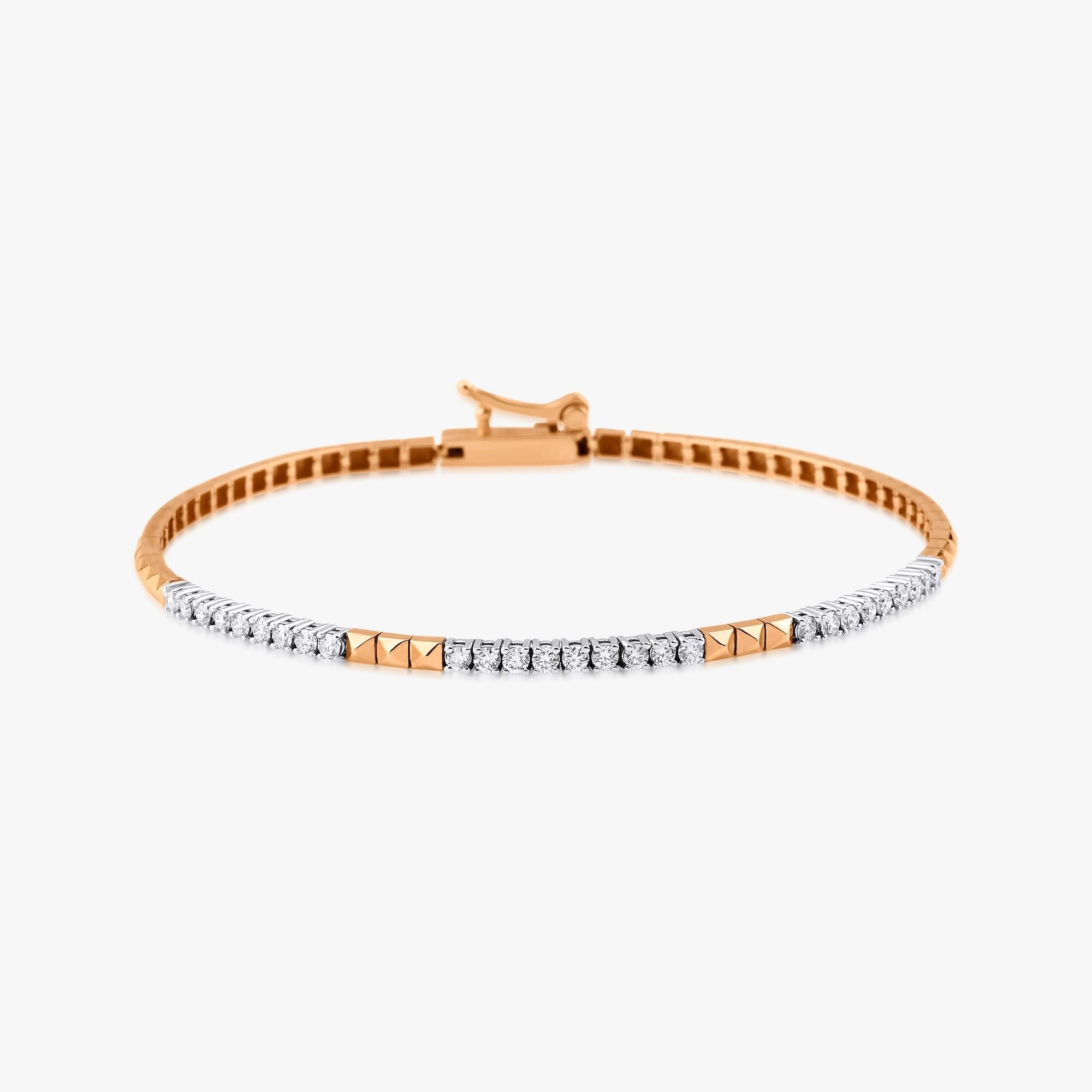 Dainty Diamond Spike Bracelet in 14K Gold