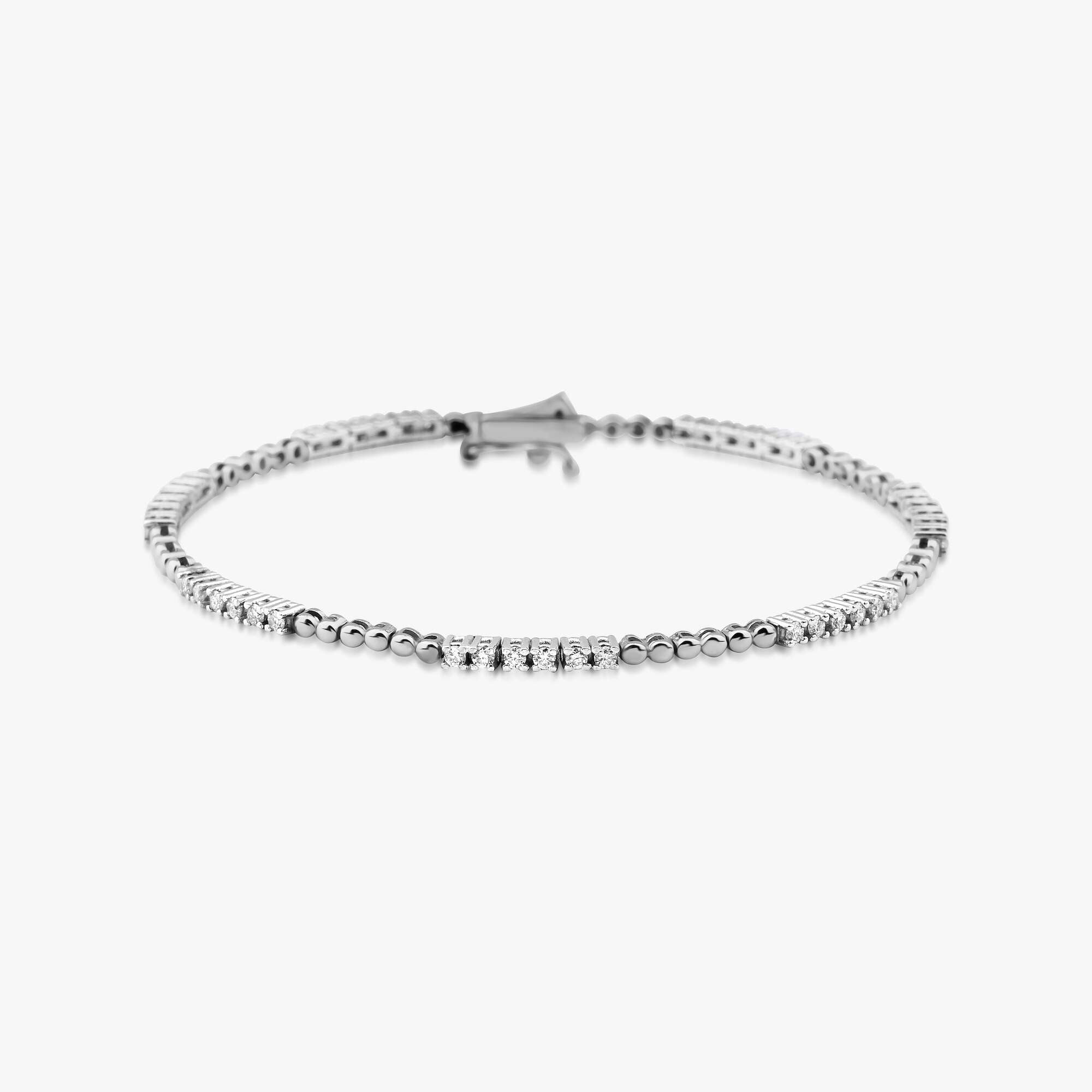 Unique Dainty Tennis Bracelet in 14K Gold