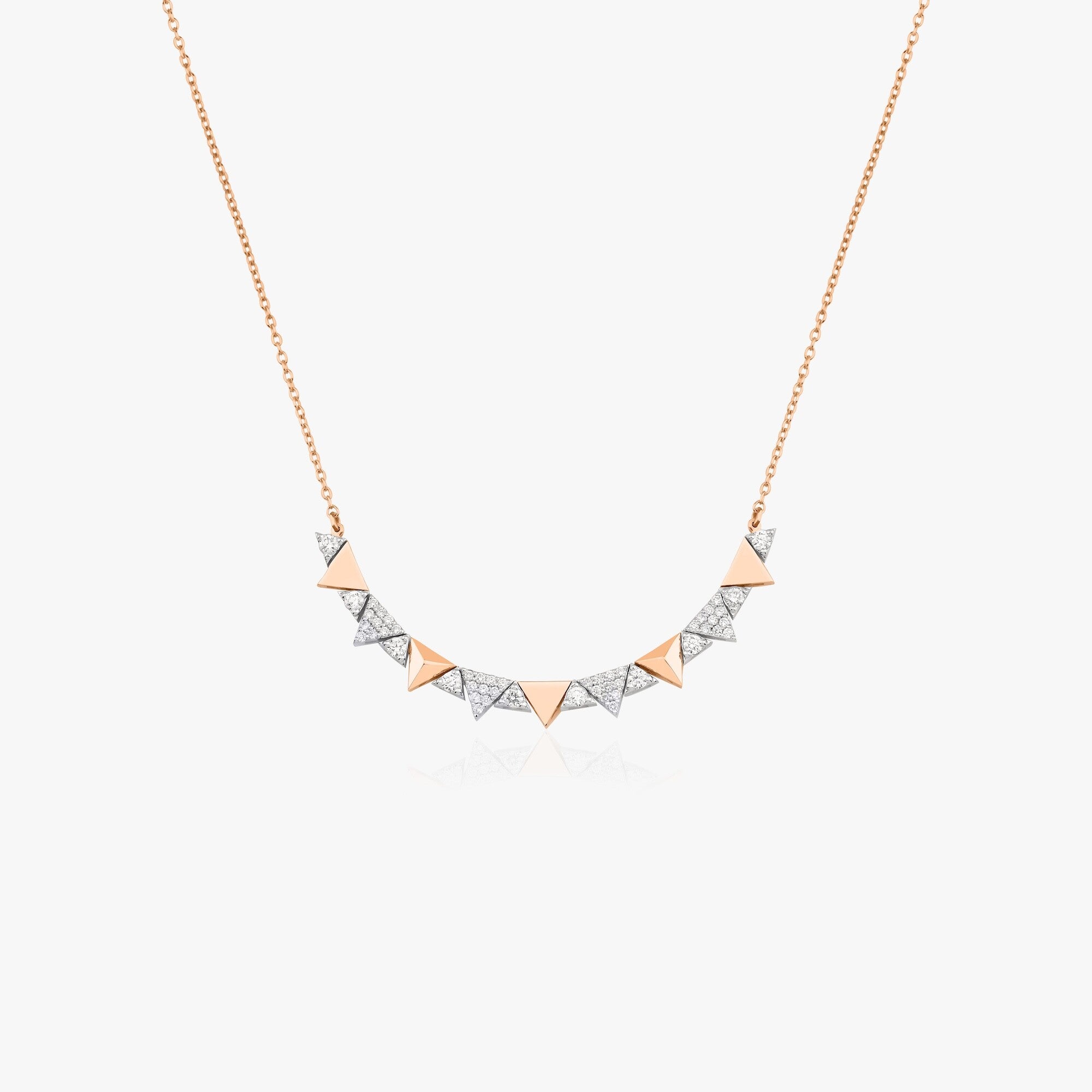 Diamond Spike Necklace In 14K Gold