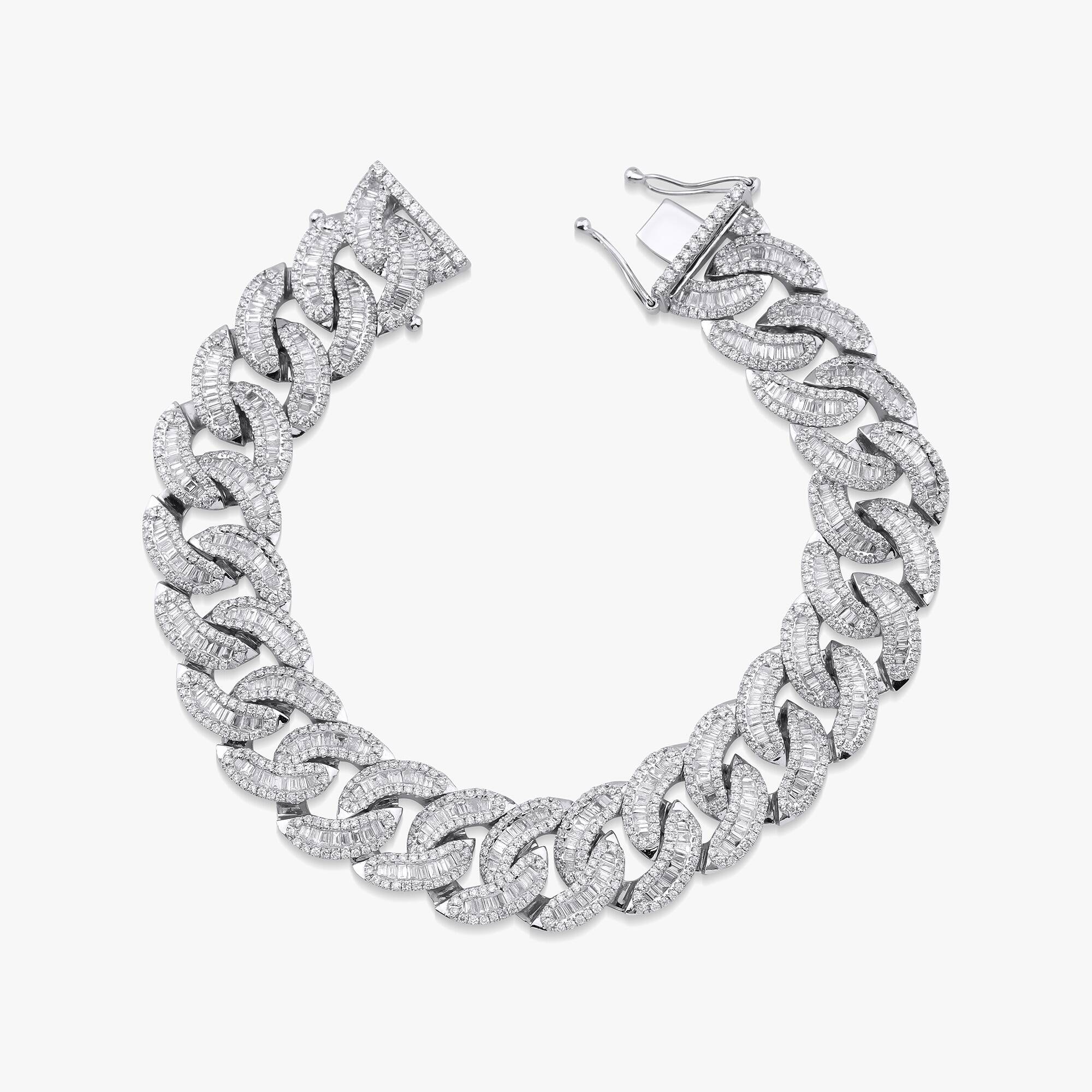 Diamond Cuban Chain Bracelet in 18K Gold