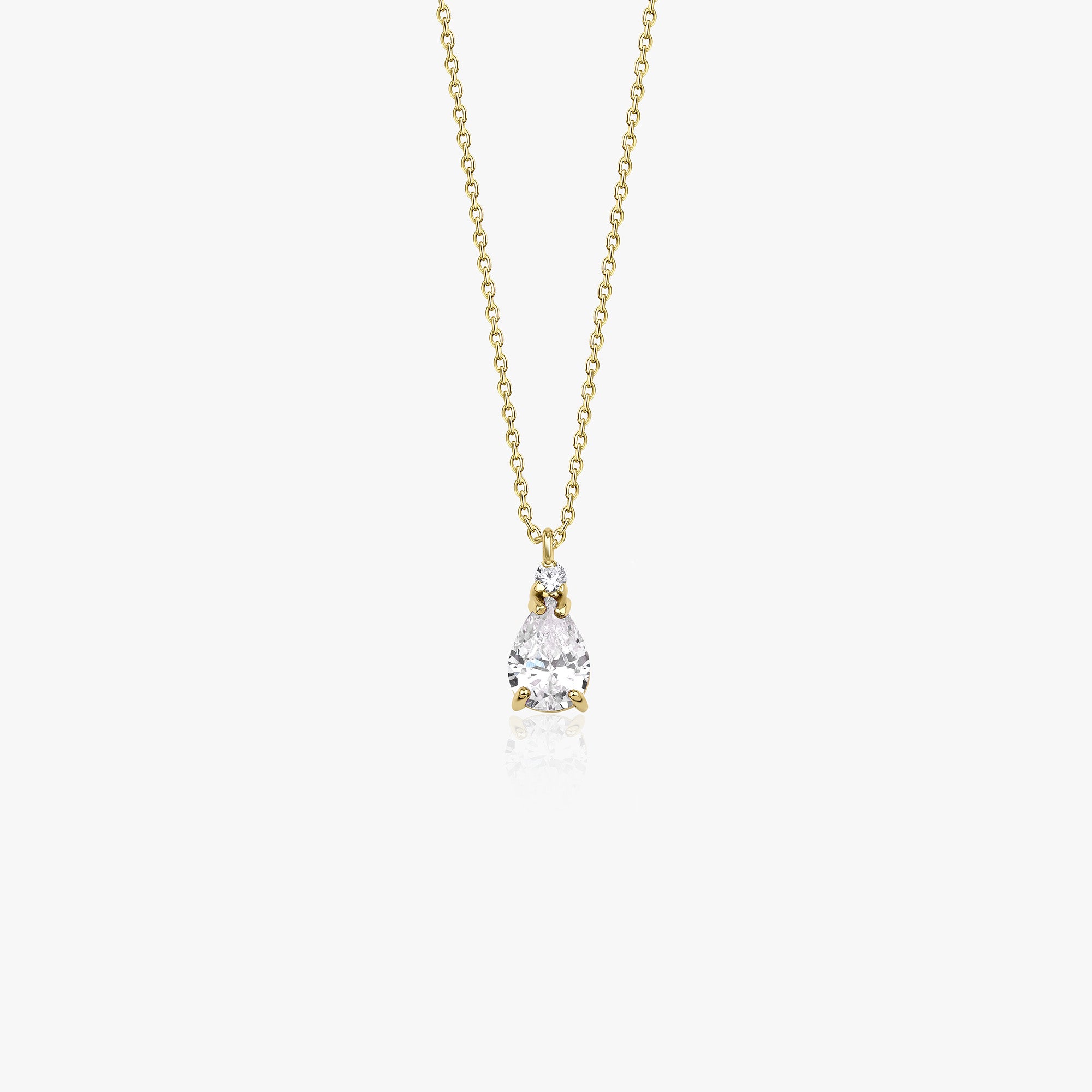 Mini Drop Necklace in 14K Gold
