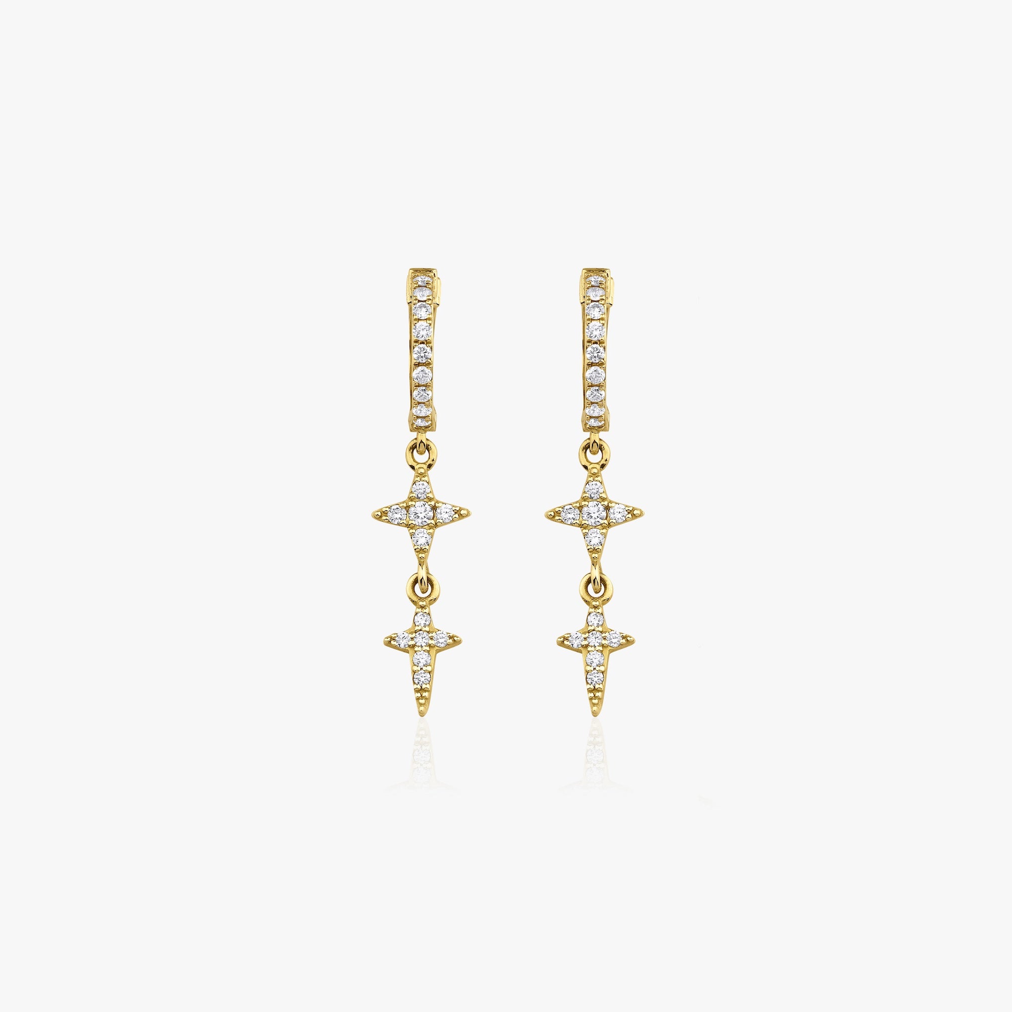 Diamond Celestial Diamond Hoops Available in 14K and 18K Gold