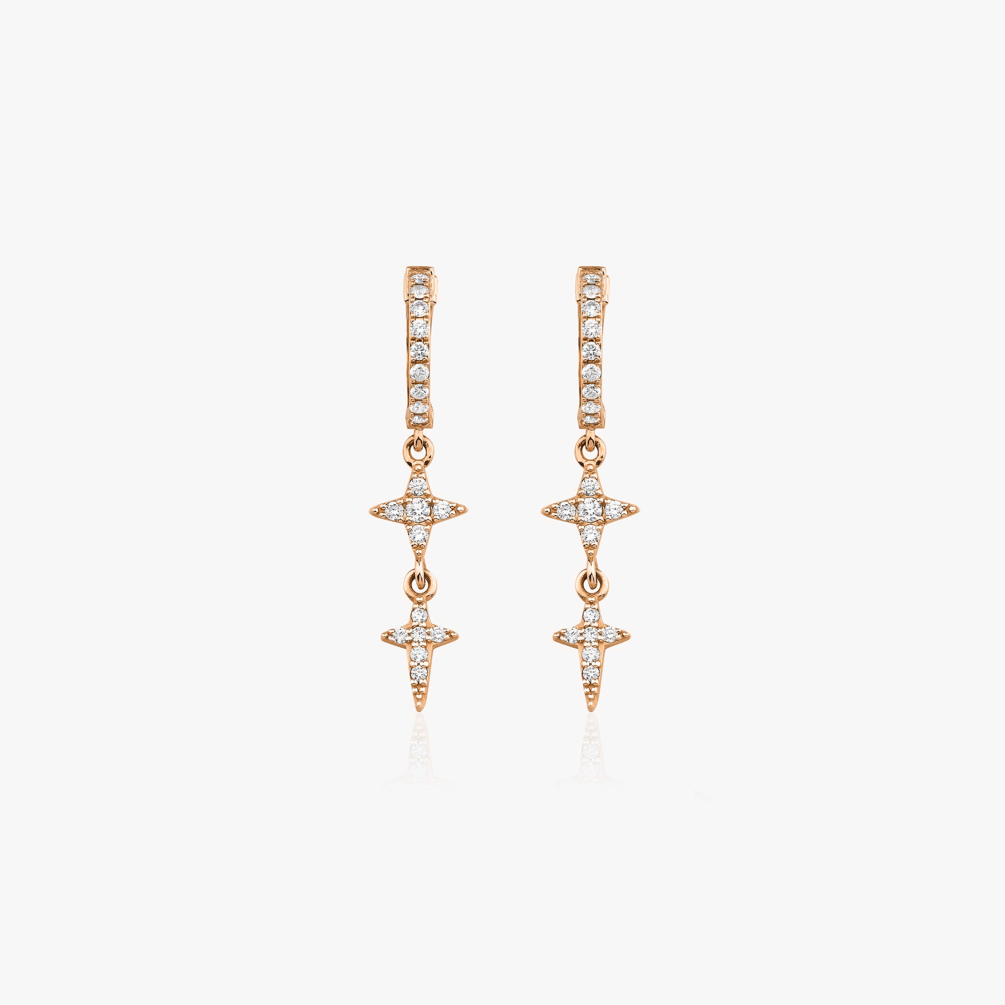 Diamond Celestial Diamond Hoops Available in 14K and 18K Gold