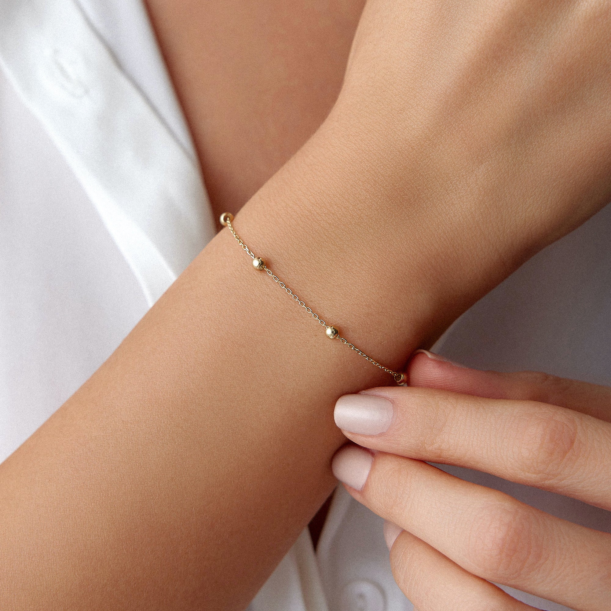 Satellite Chain Bracelet in 14K Gold