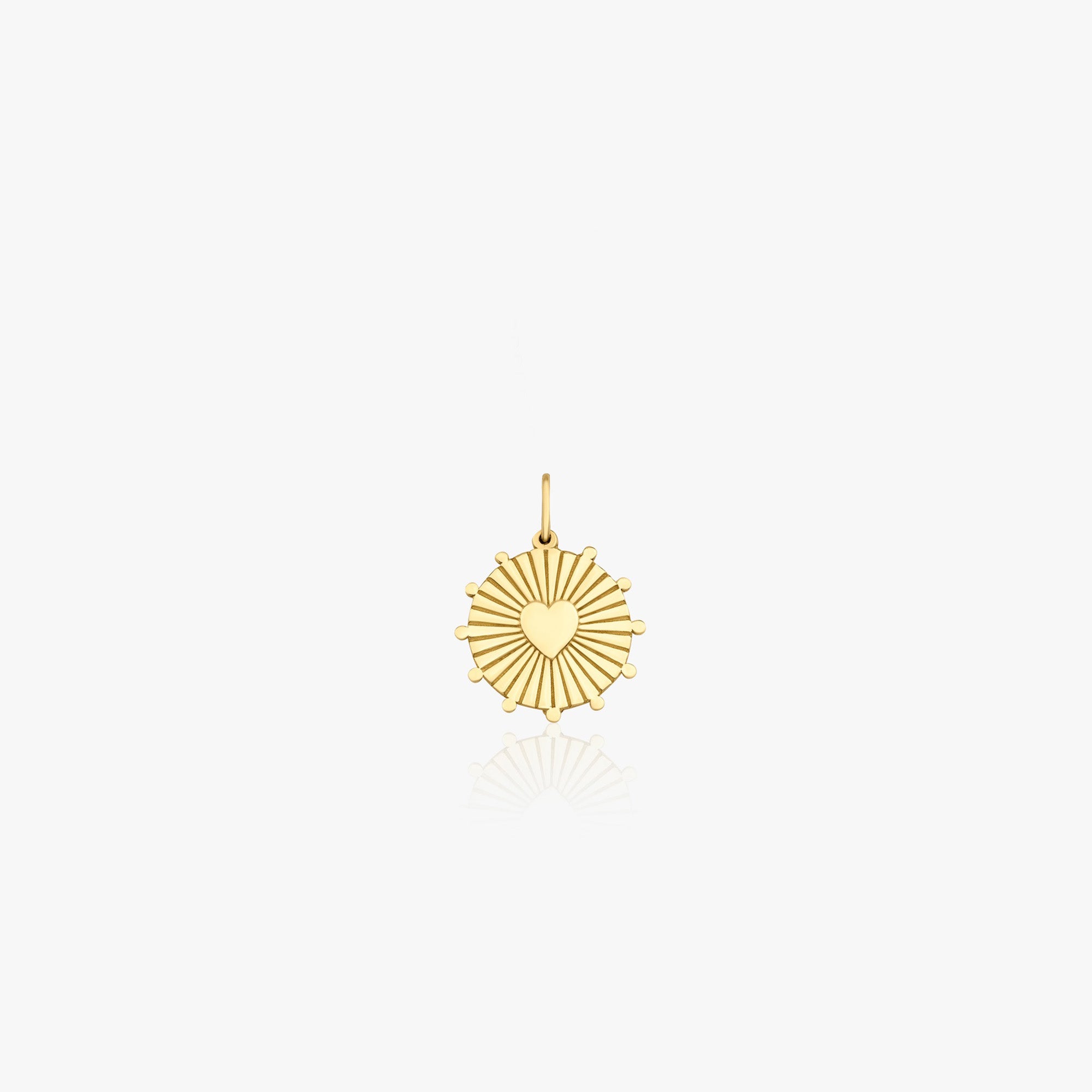 Heartburst Charm in 14K Gold