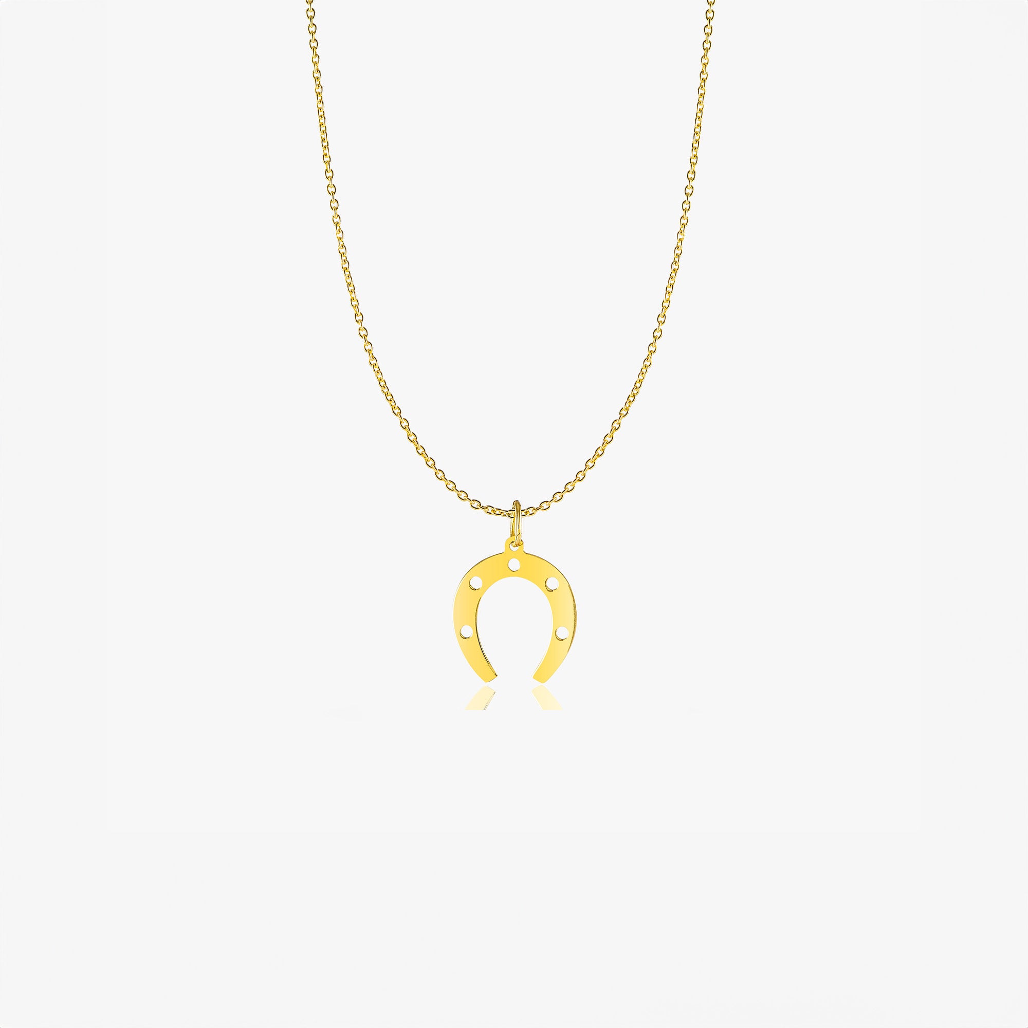 Horseshoe Necklace in 14K Gold