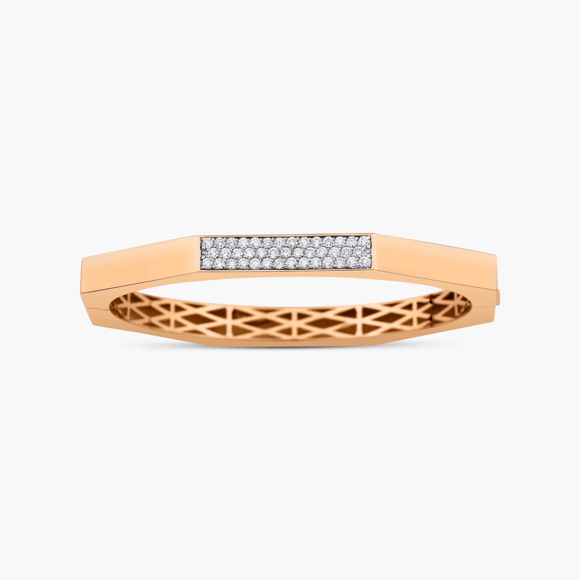 Pave Diamond Octagon Bangle