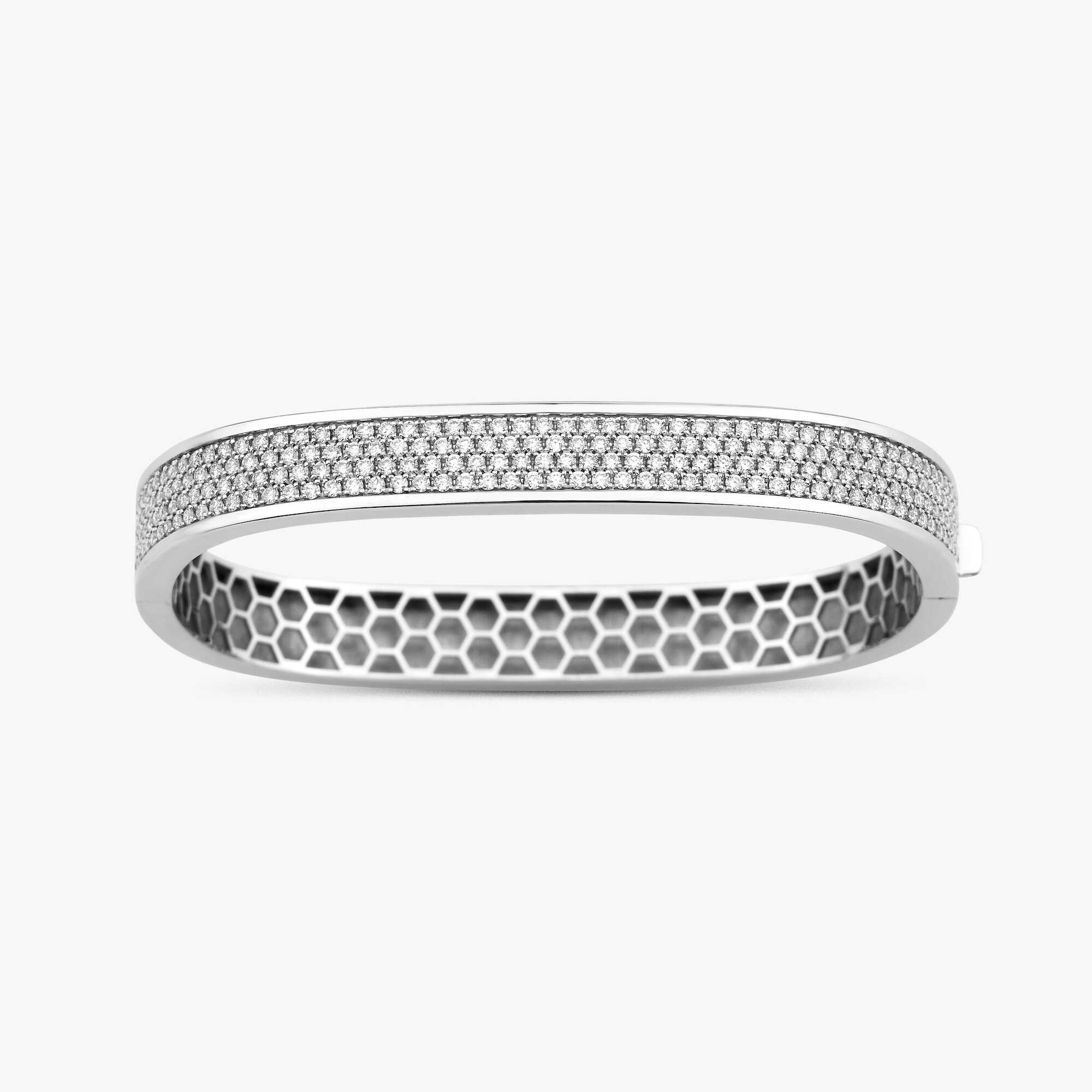 Pave Diamond Bangle in 14K Gold