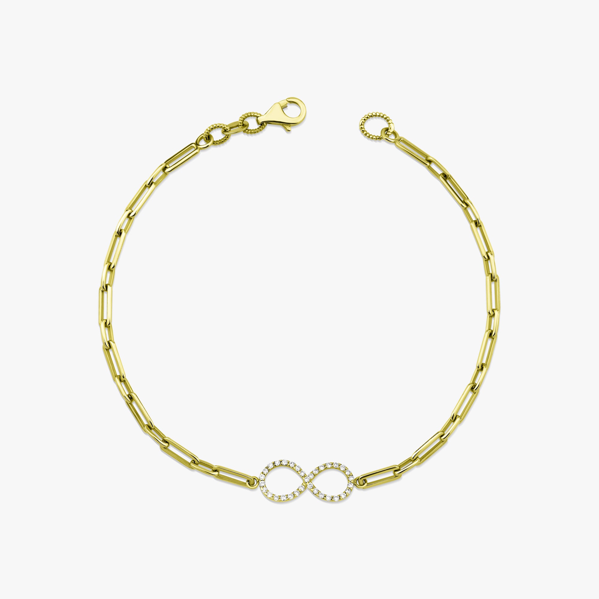 Diamond Infinity Bracelet in 14K Gold