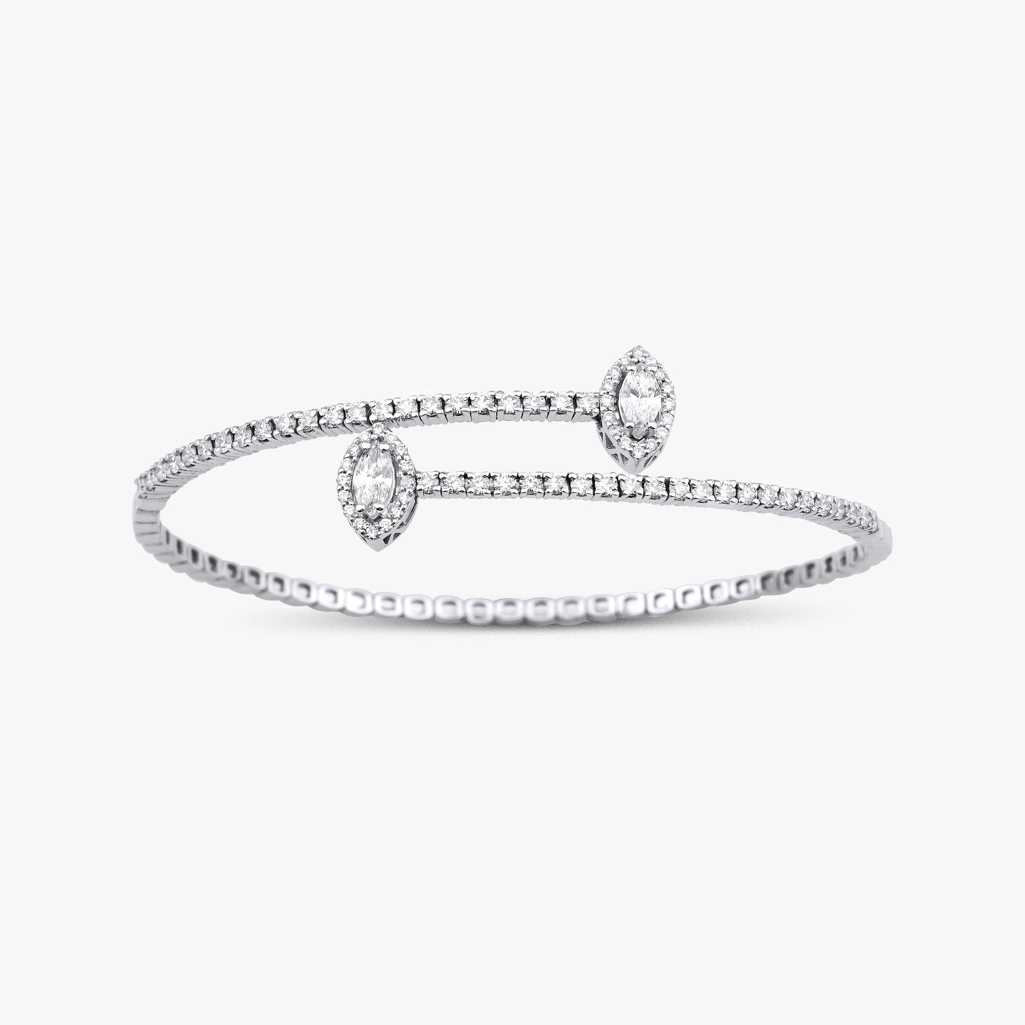 Marquise Diamond Flexible Bangle