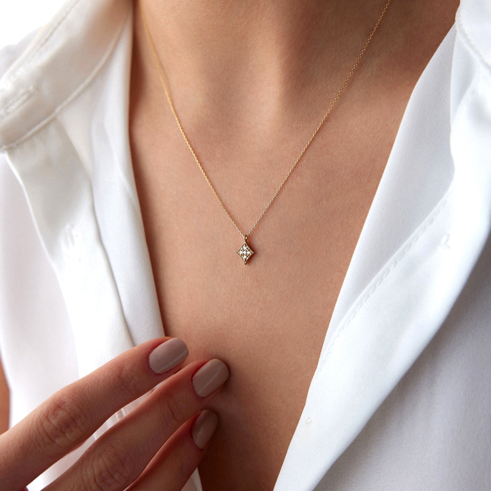 Tiny Diamond Necklace