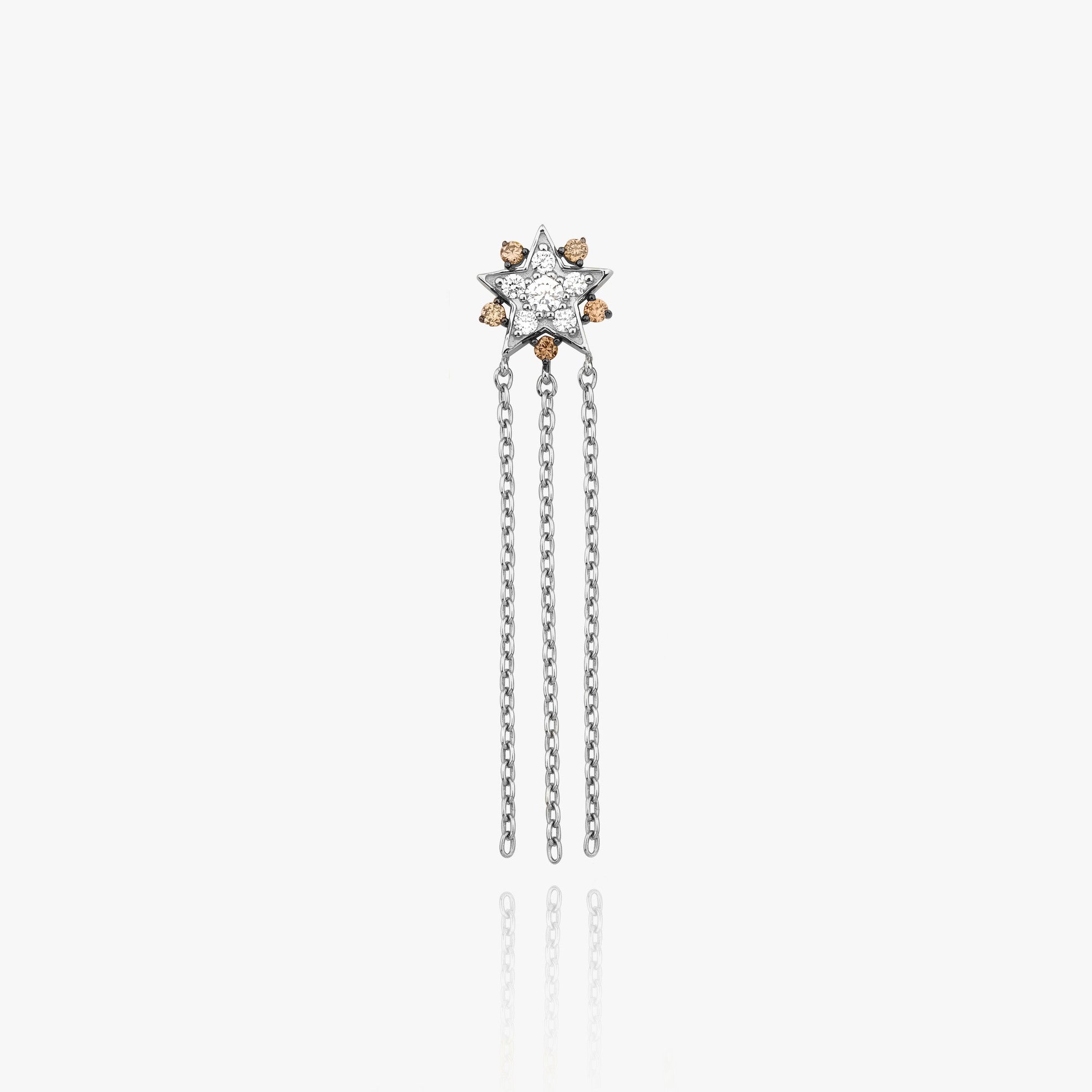 Single Eternal Star Diamond Stud Available in 14K and 18K Gold