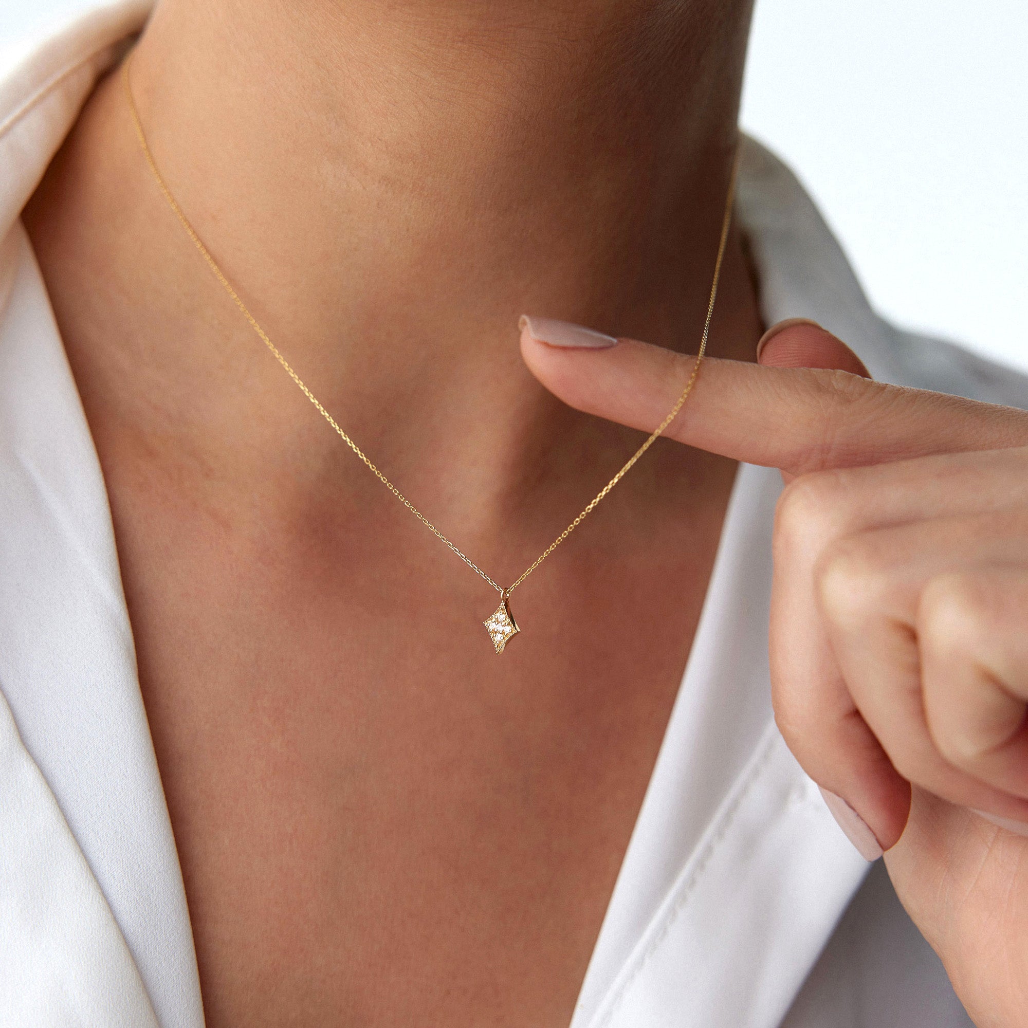 Tiny Diamond Necklace