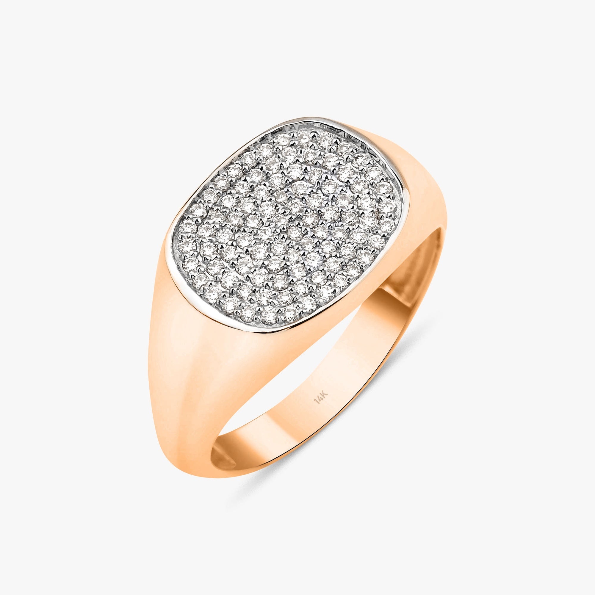 Diamond Modern Pave Ring in 14K Gold