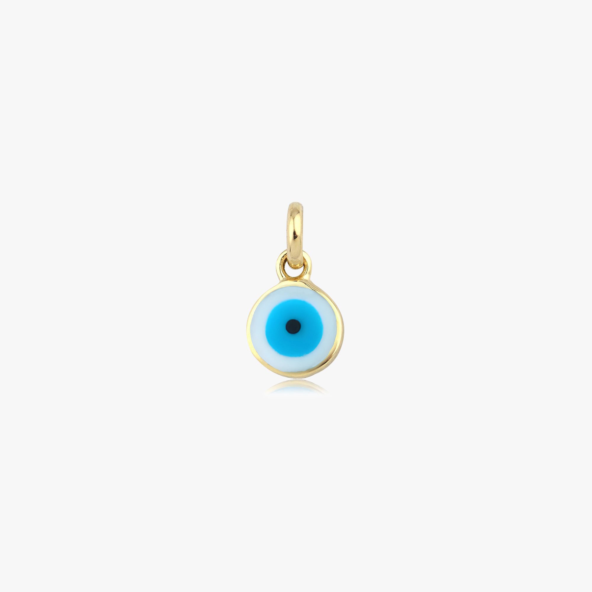 Mini White Evil Eye Charm