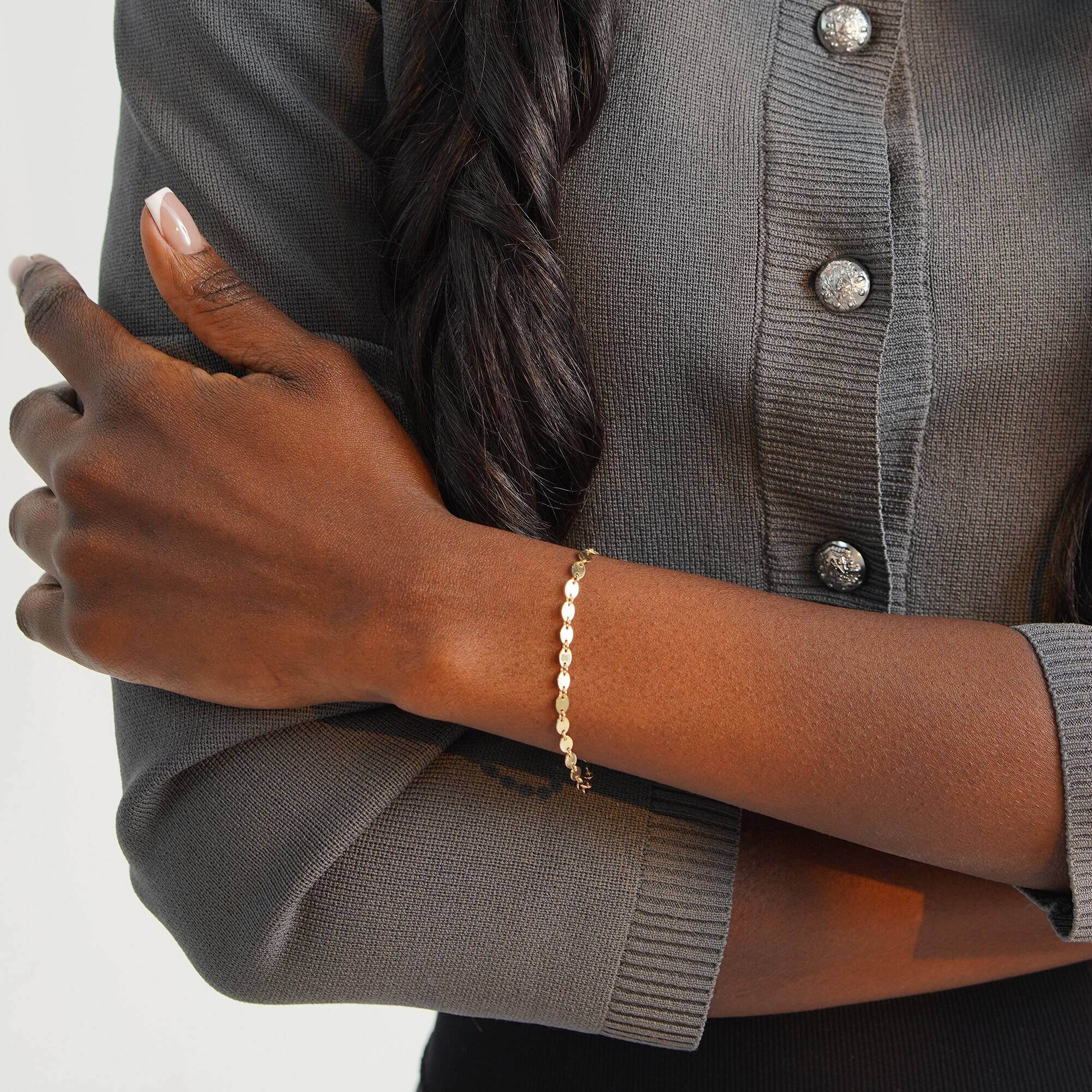 Oval Chain Bracelet in 14K Gold