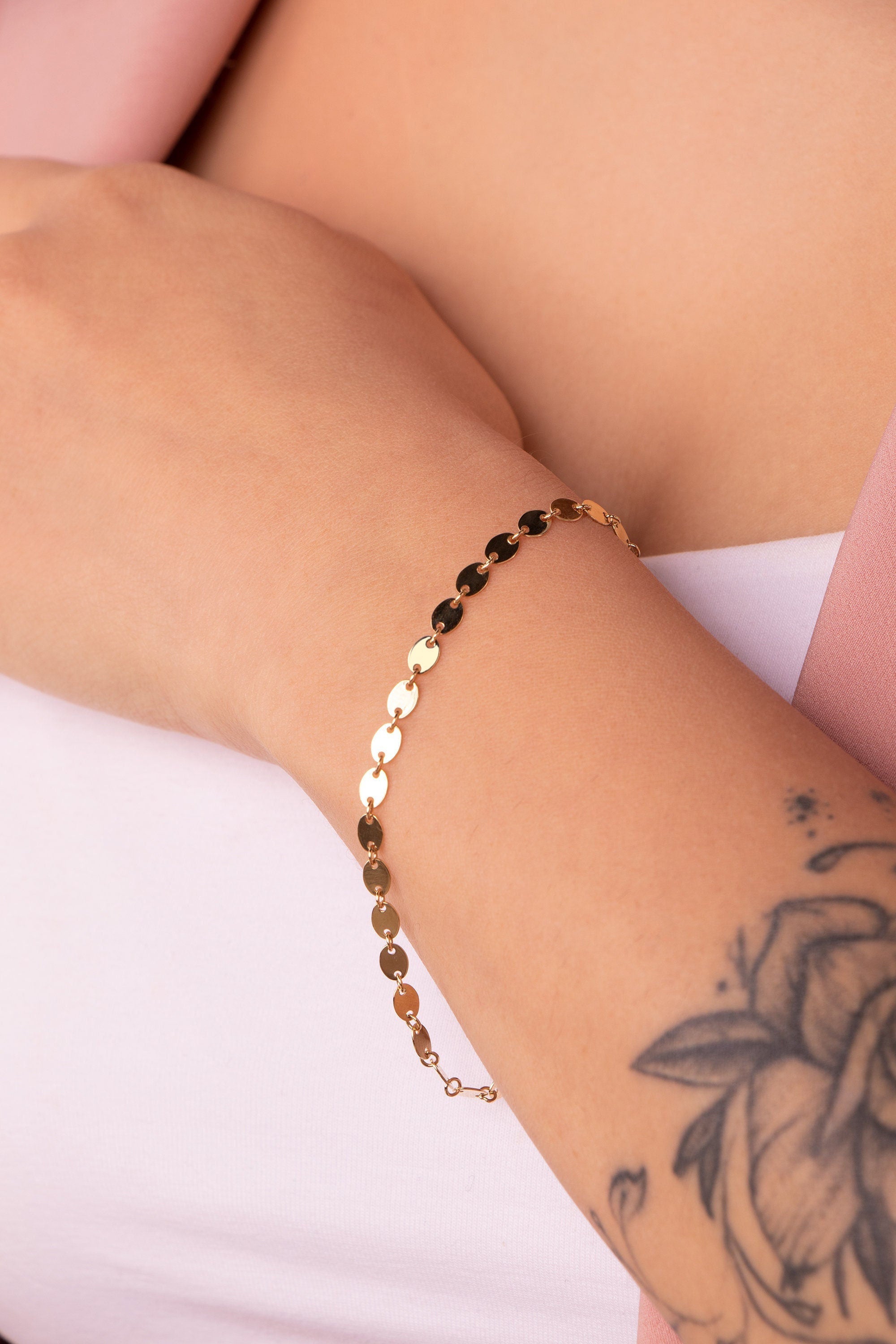 Oval Chain Bracelet in 14K Gold