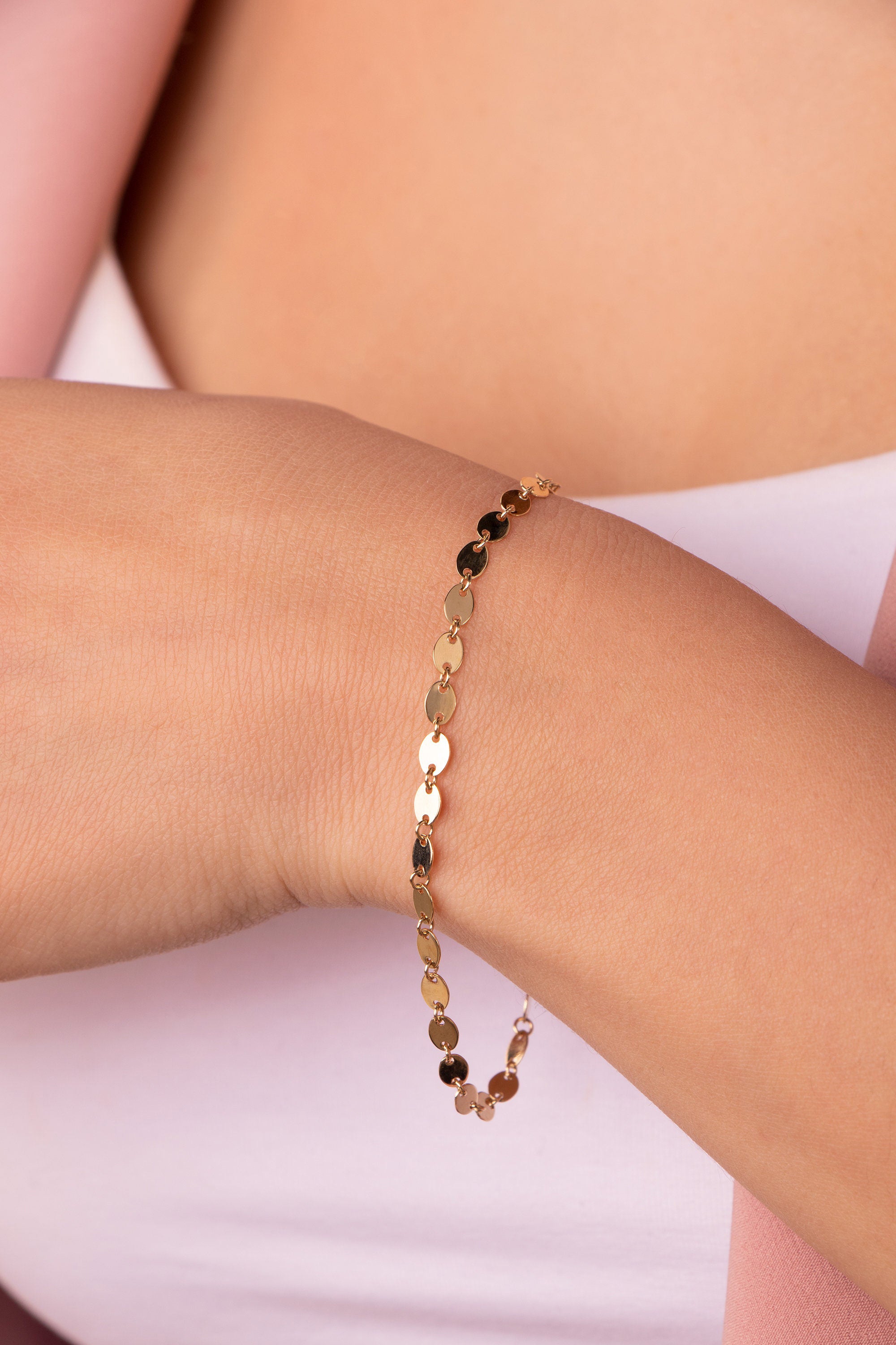 Oval Chain Bracelet in 14K Gold