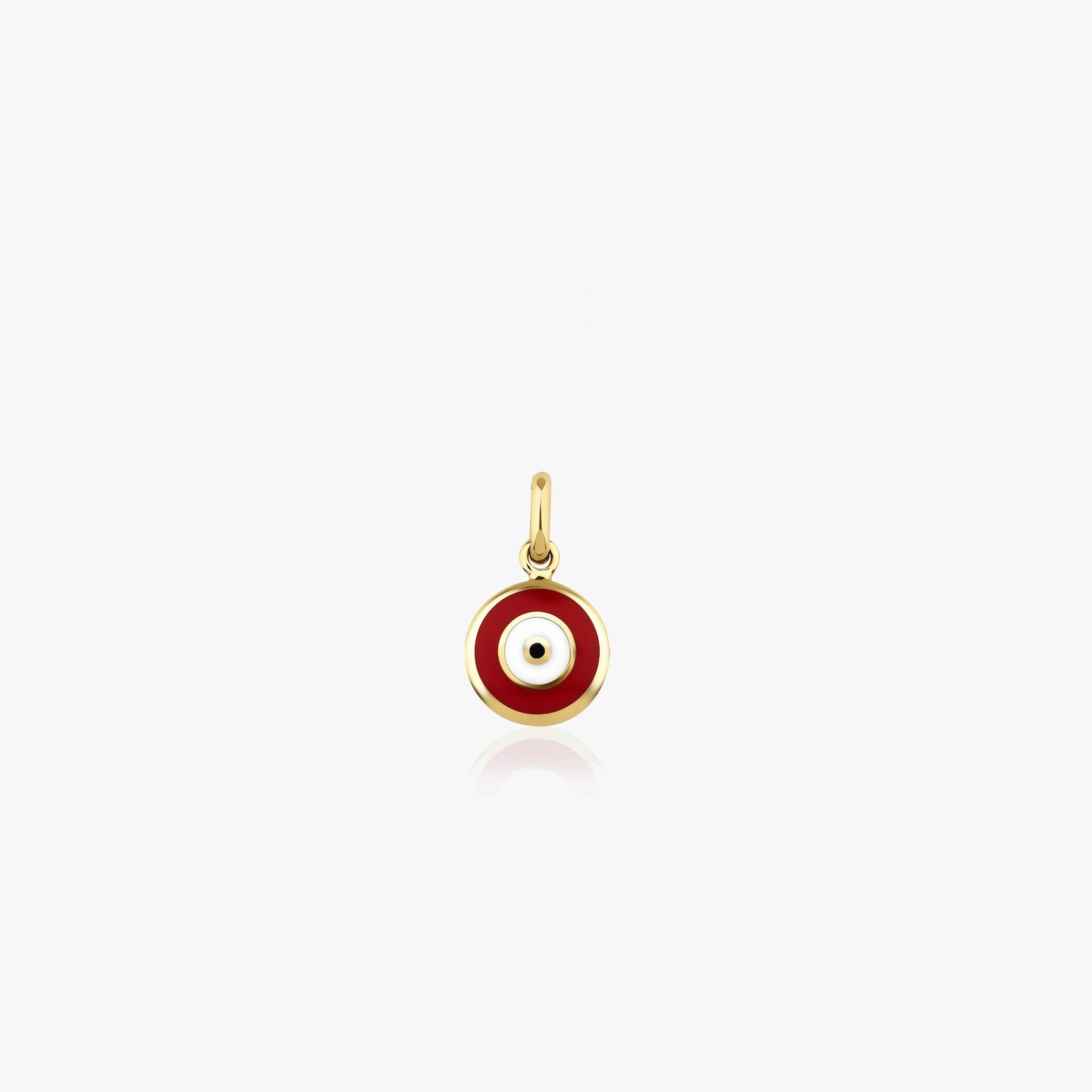 Red Evil Eye Charm in 14K Gold