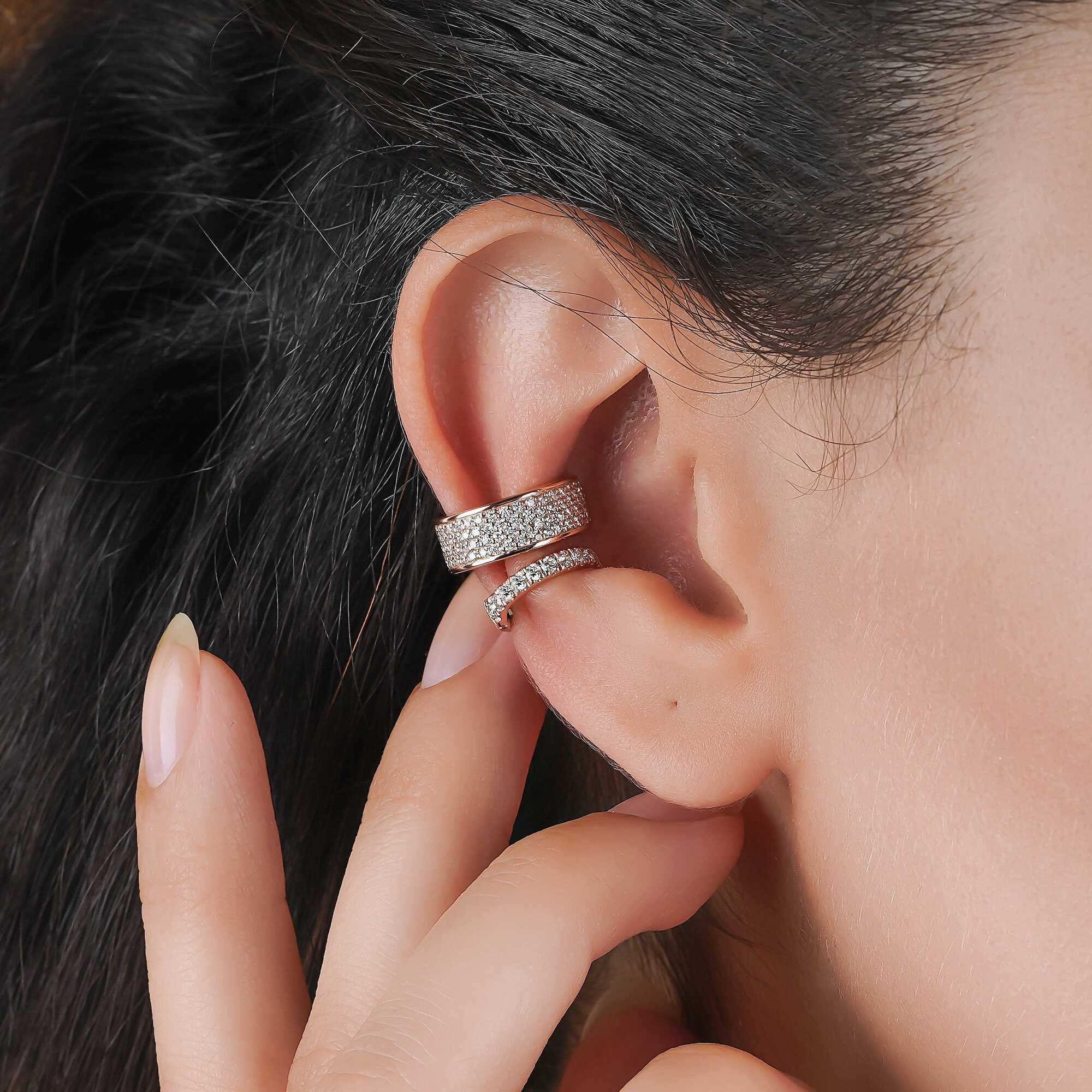 Diamond Ear Cuff Available in 14K Gold and 18K Gold