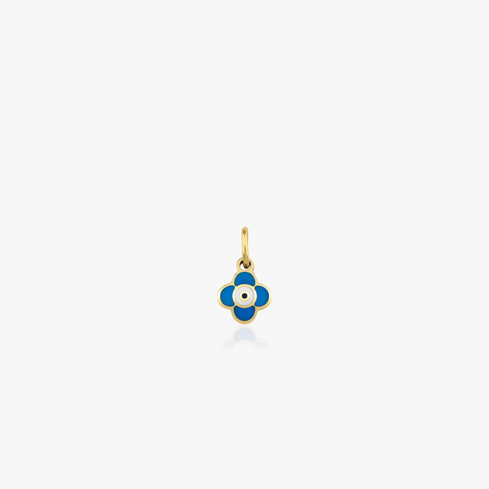 Itty Bitty Tiny Clover Protection Charm in 14K Gold