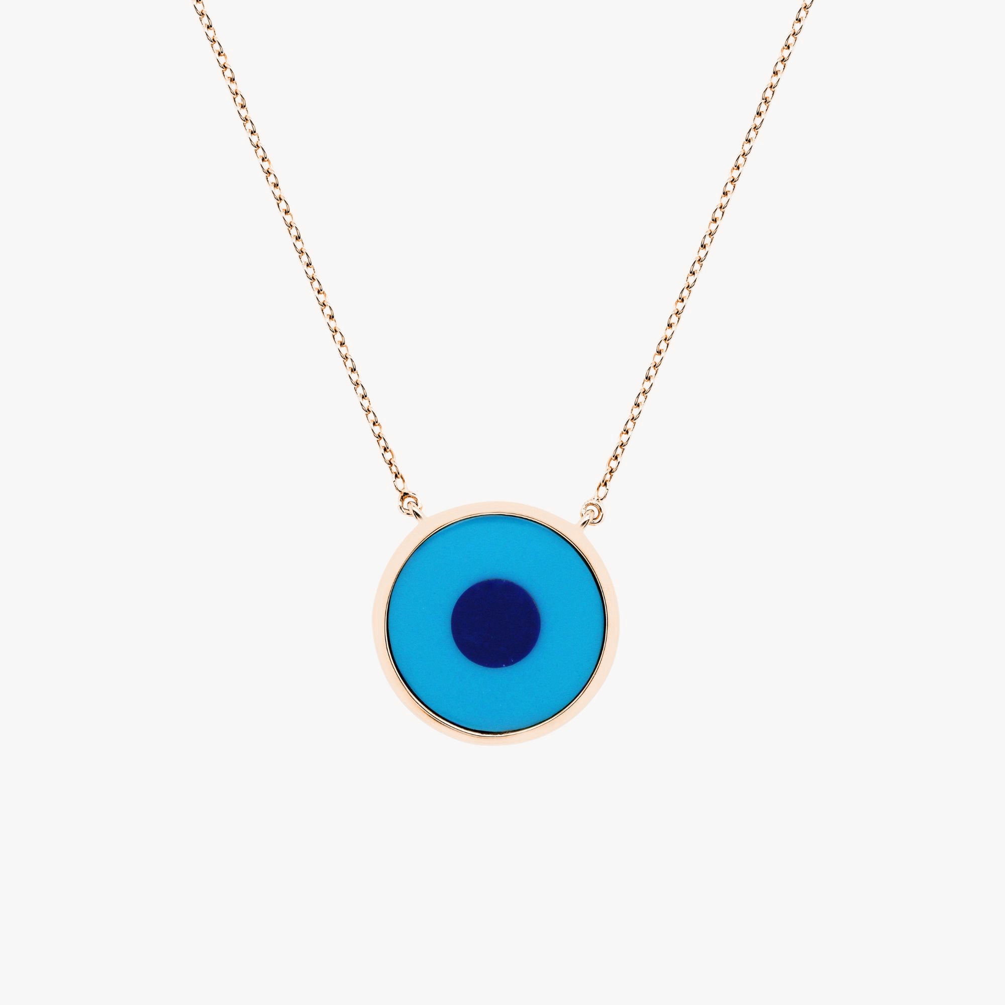 EVIL EYE NECKLACE IN 14K GOLD