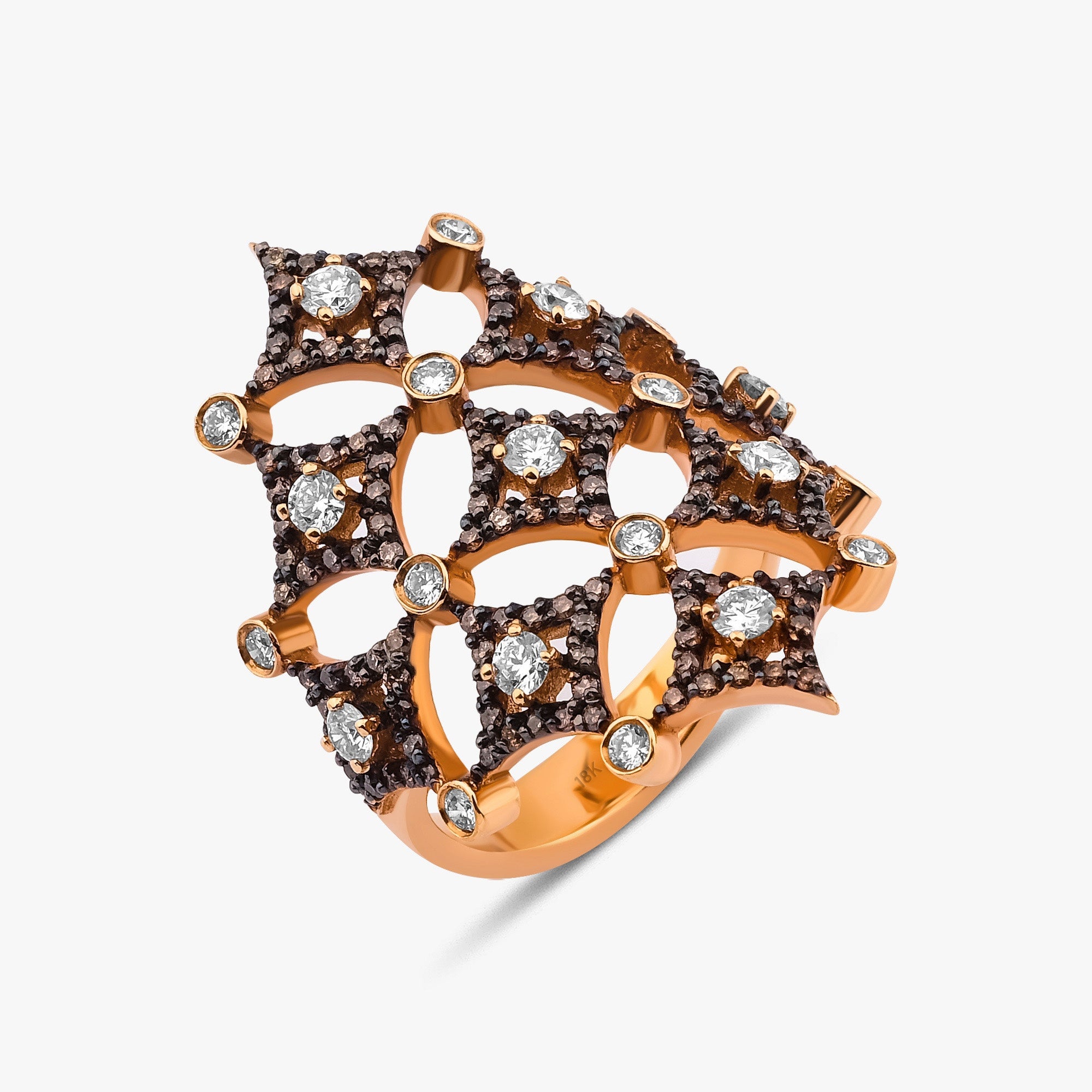 Chocolate Diamond Ring in 14K Gold / Dark Queen