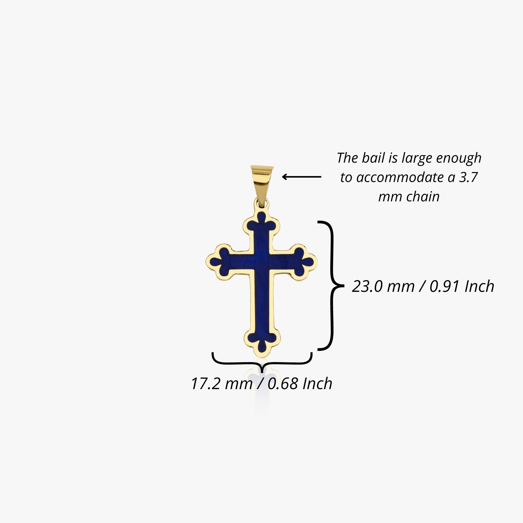 Navy Blue Cross Pendant