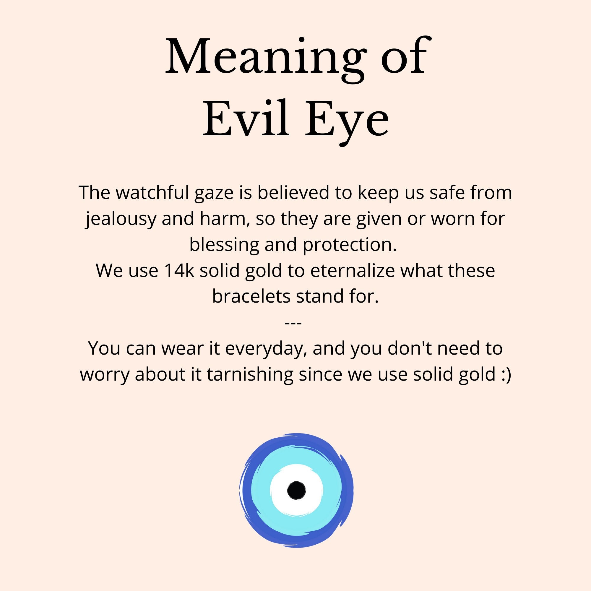 Evil Eye Necklace In 14K Gold