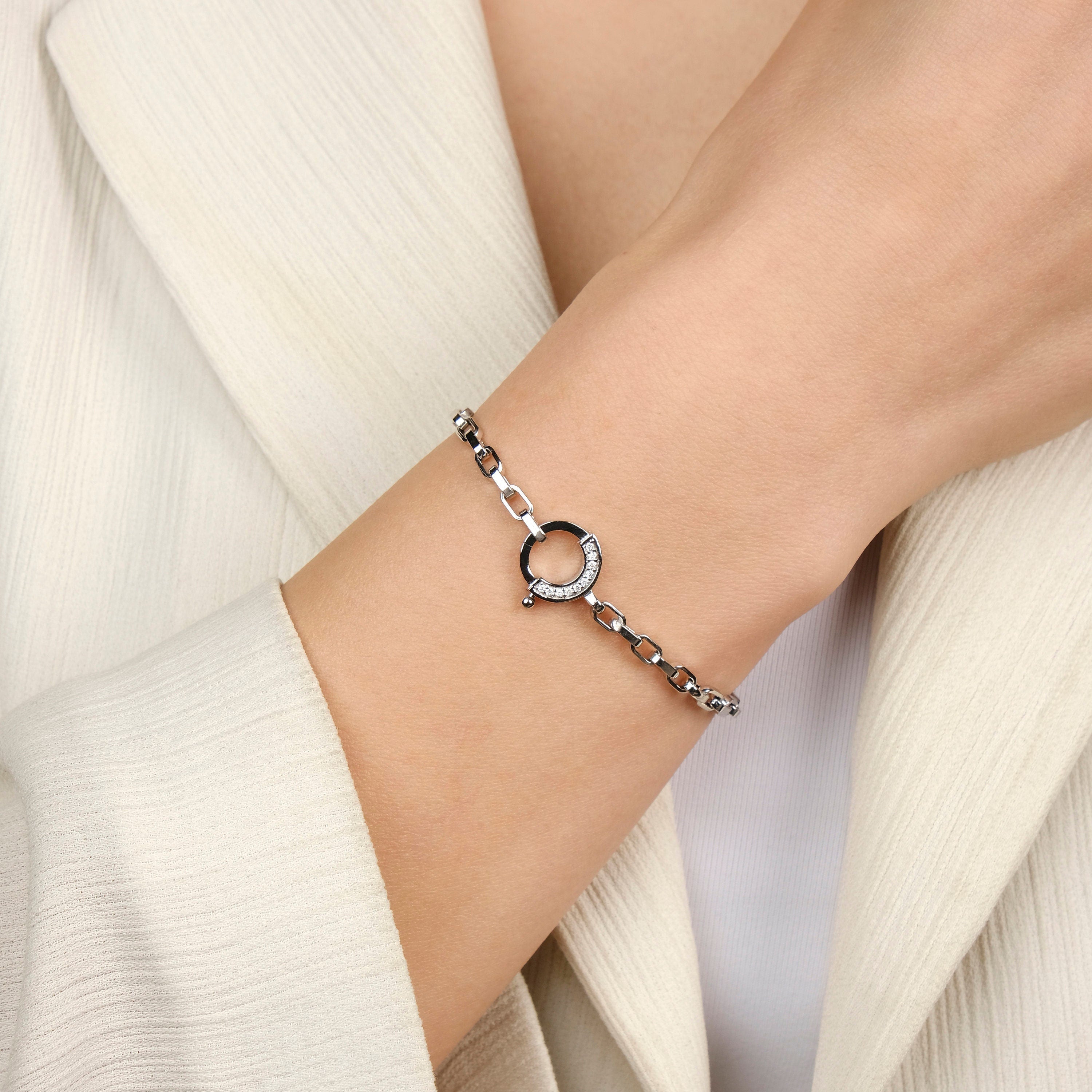 Diamond Lock Bracelet